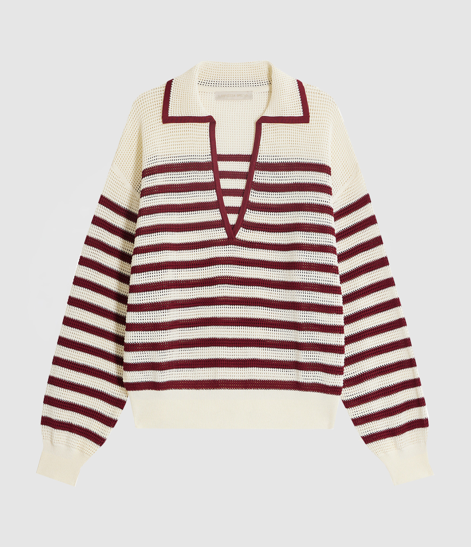 Pull Granville Ivoire/Rouge