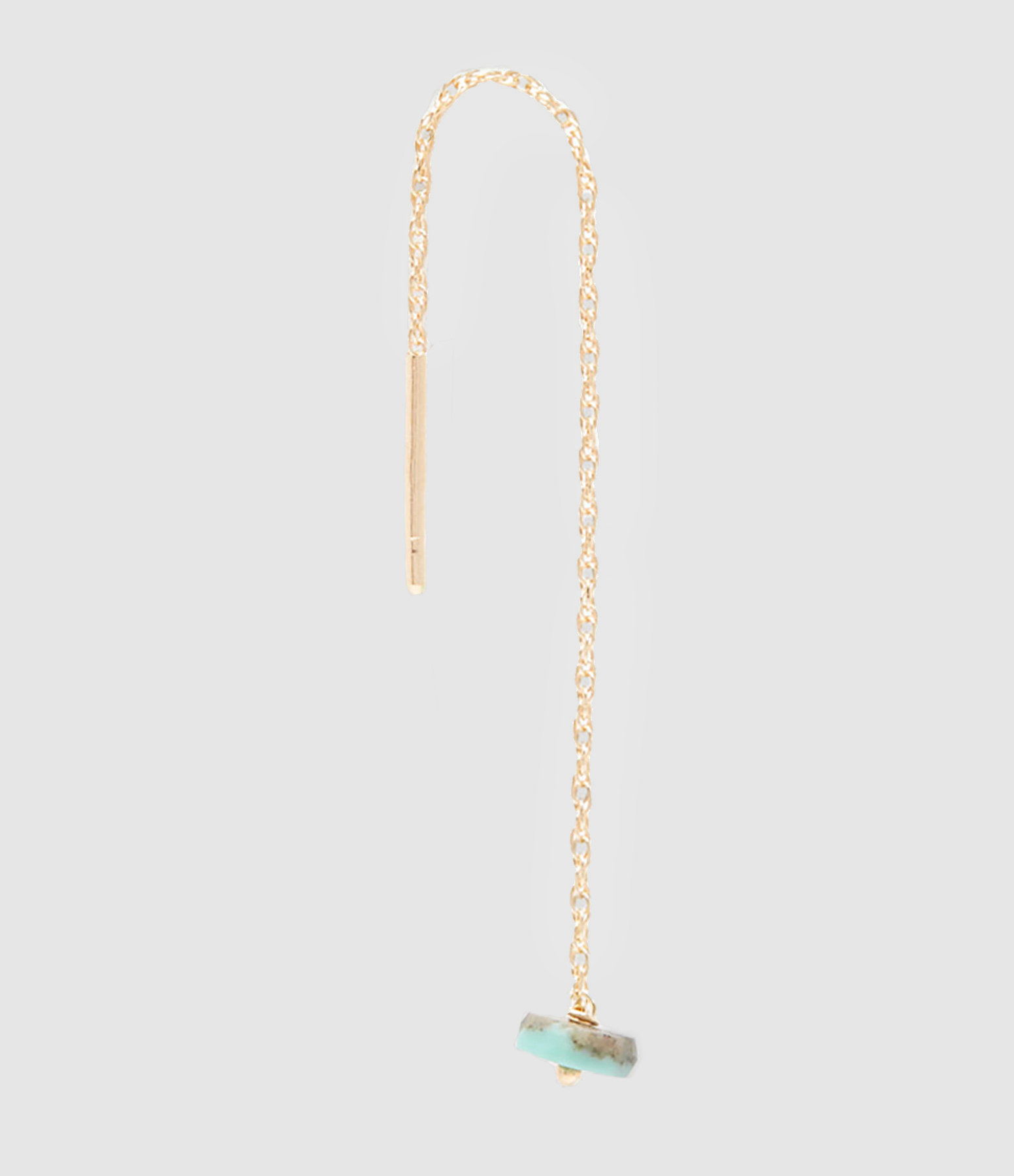 Boucle d'oreille Chaîne Courte Puka Turquoise (vendue à l'unité)