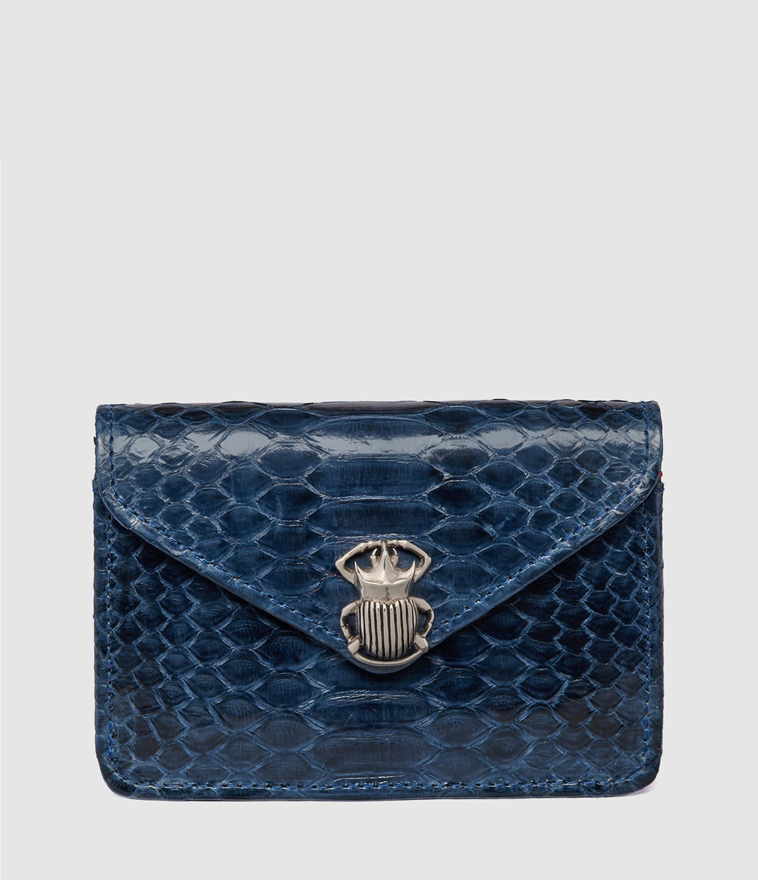 Porte-cartes Alex Python Navy