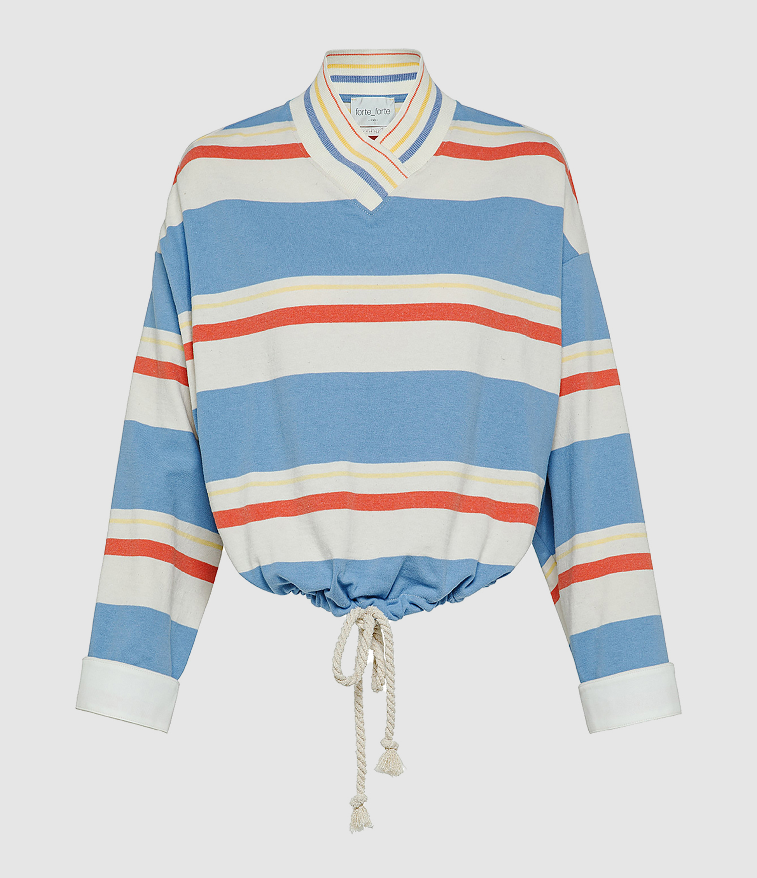 Top Coton Recyclé Rayures Bleu Ciel