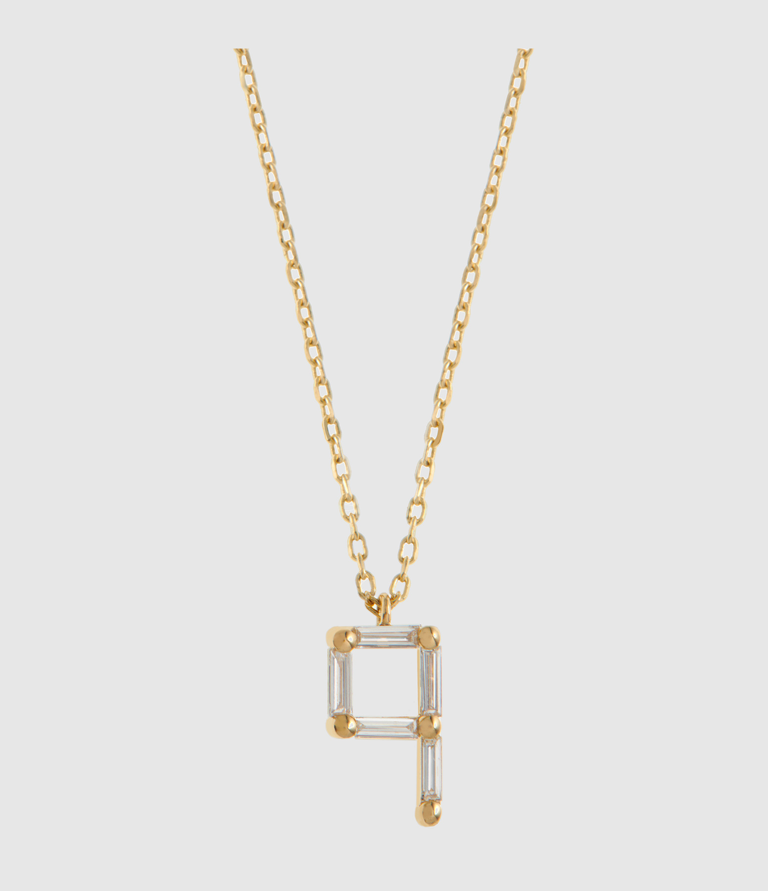 Collier Numéro 9 Or Jaune Diamants