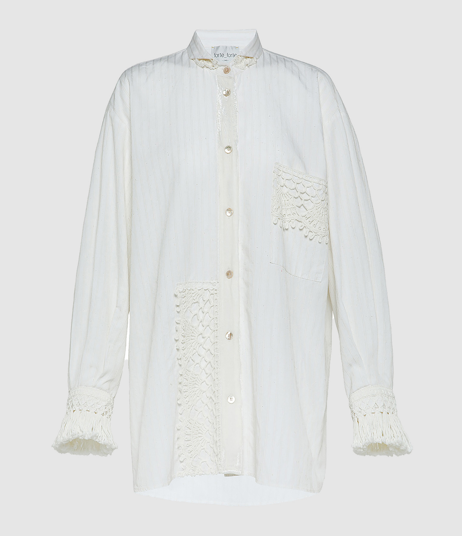 Chemise Coton Crochet Blanc