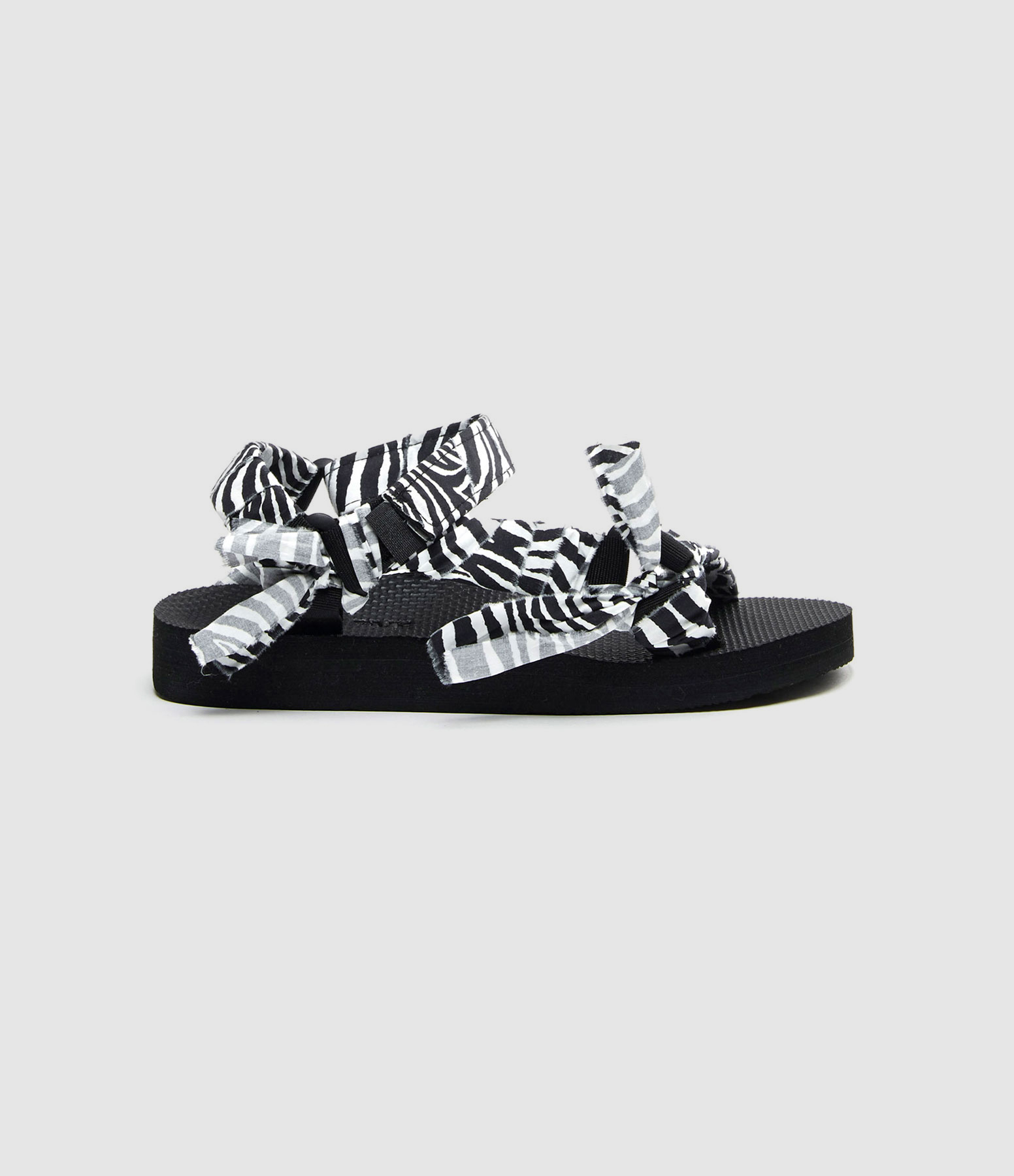 Sandales Enfant Trekky Imprimé Zèbre Noir