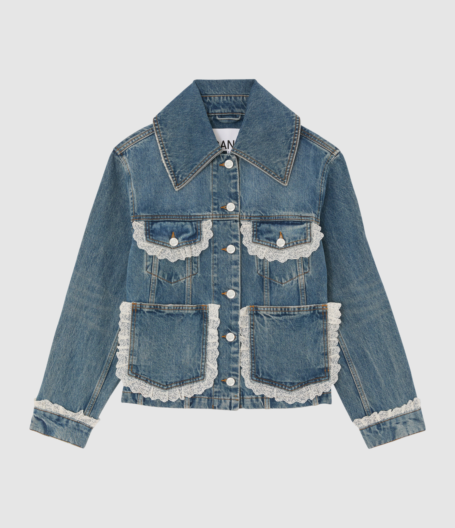 Veste Rigid Denim Lace Dark Blue Vintage