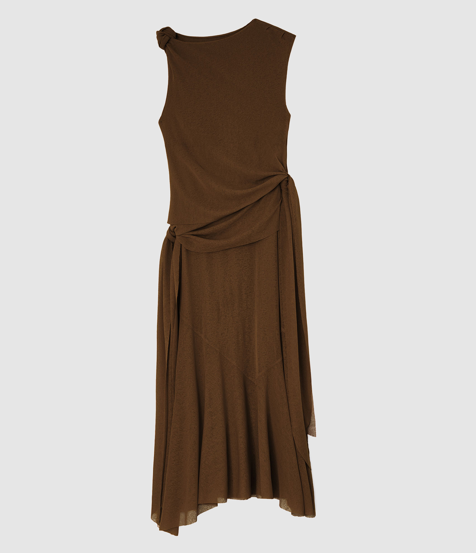 Robe Marl Mesh Draped Knot Demitasse