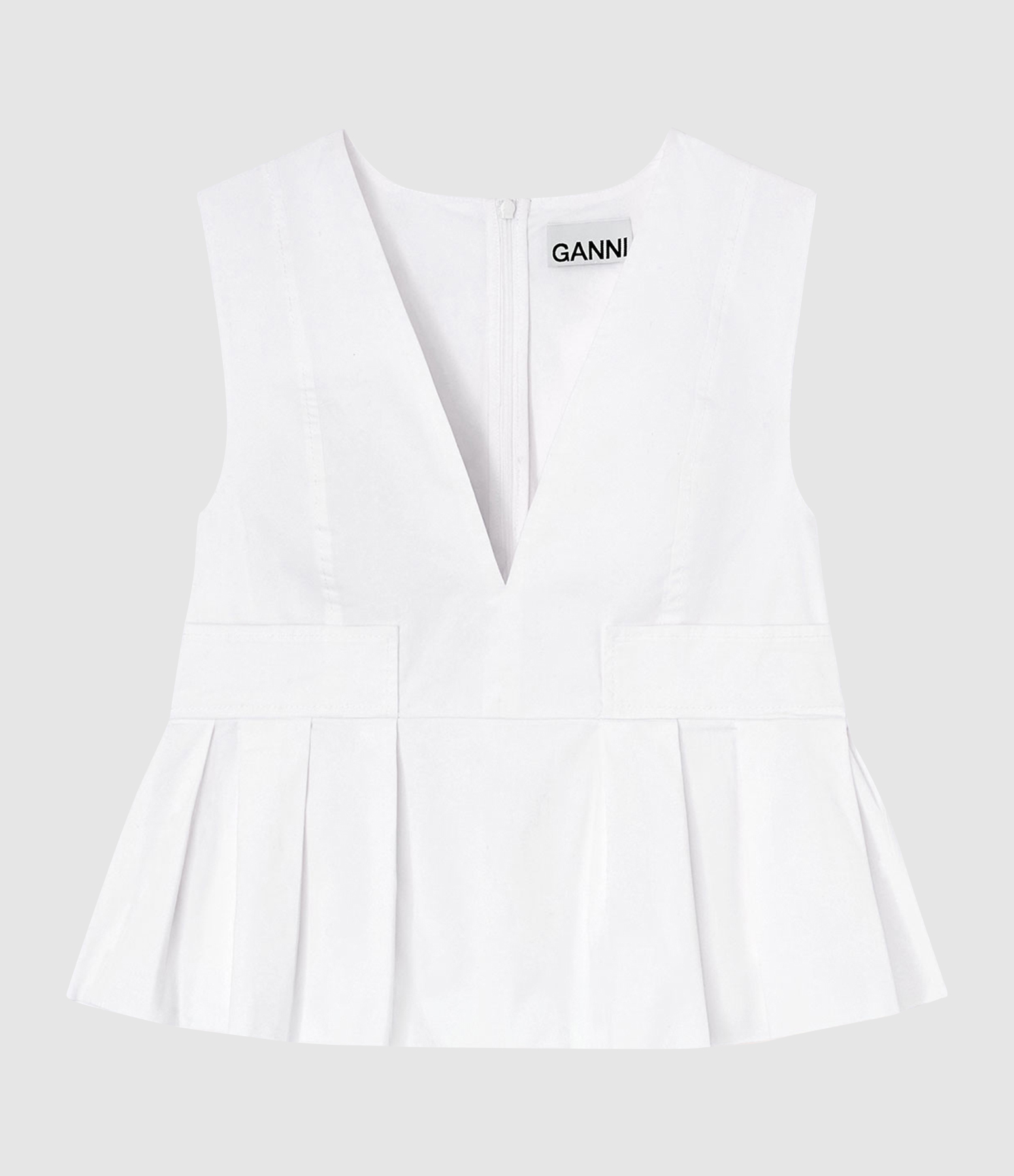 Blouse Stretch V-Neck Bright White
