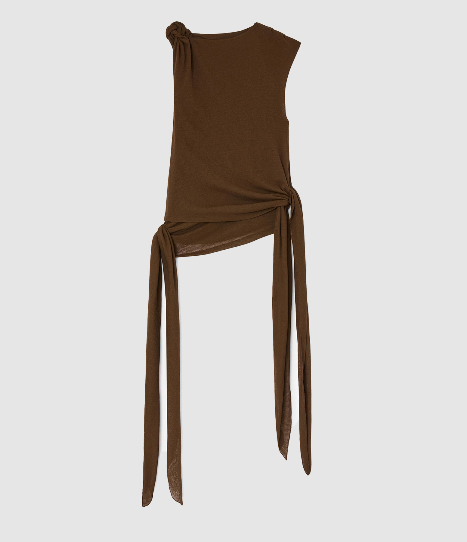 Top Marl Mesh Tie Knot Demitasse