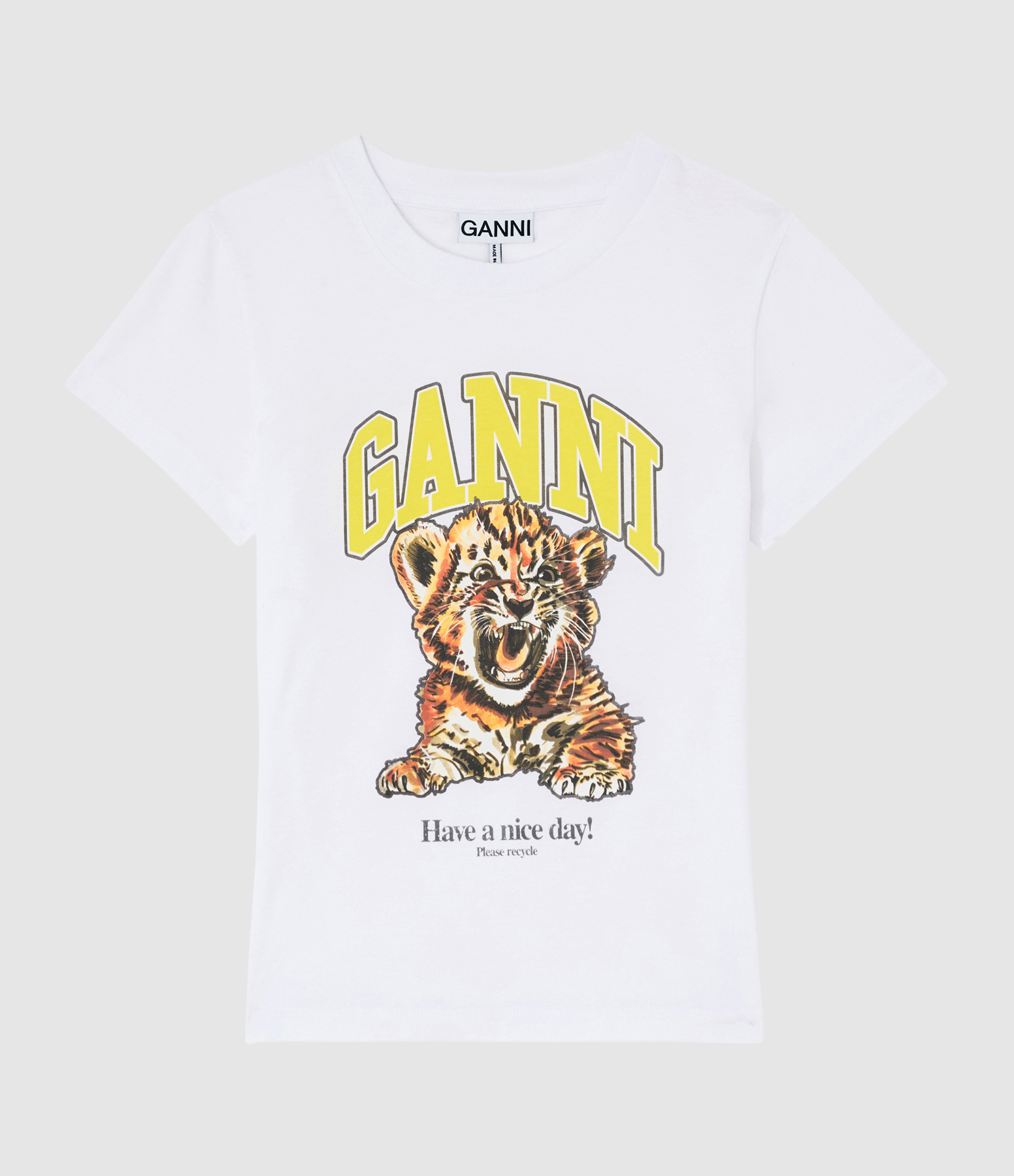 Tee Shirt Basic Baby Fit Tiger Bright White