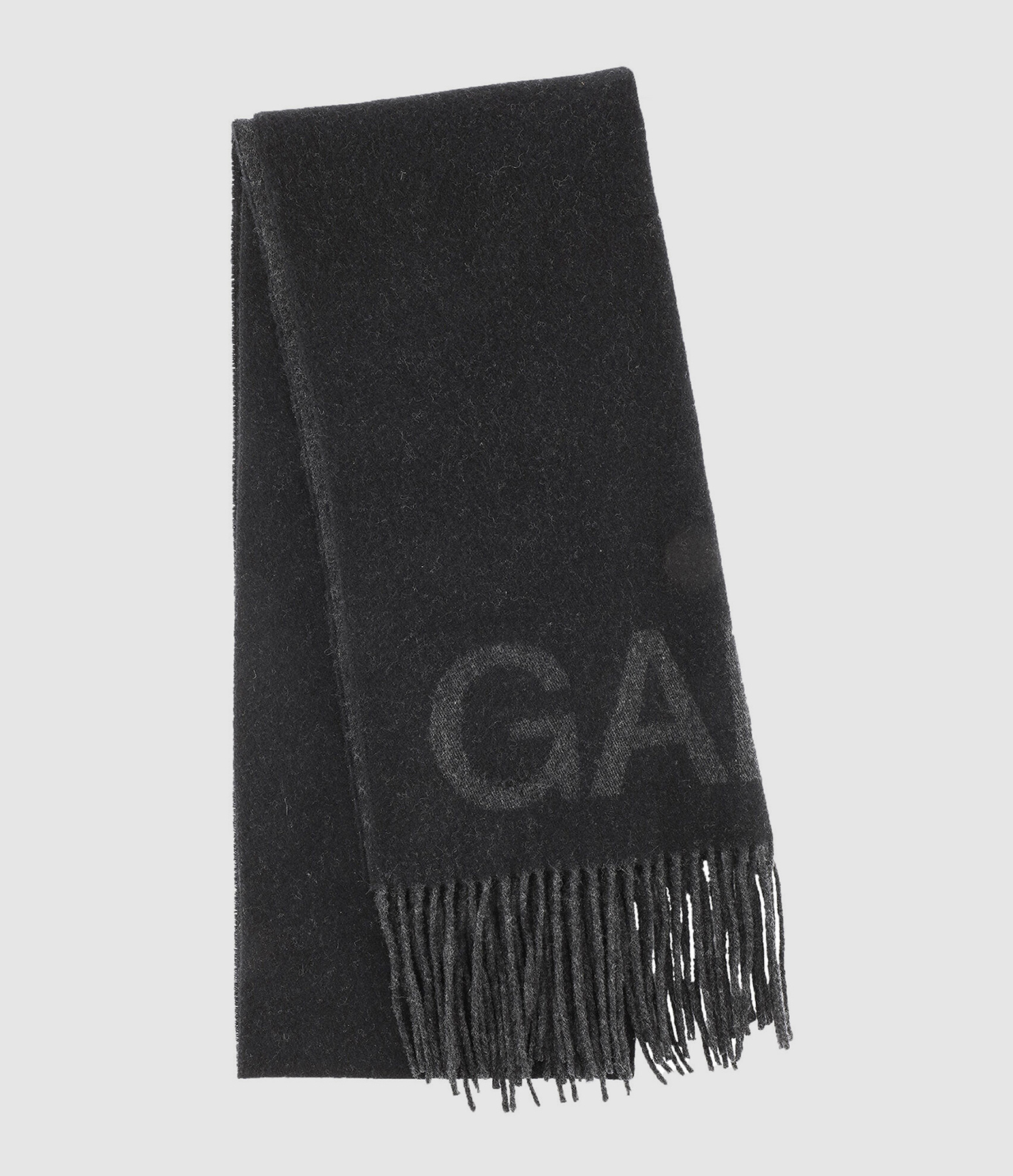 Écharpe Fringed Wool Black