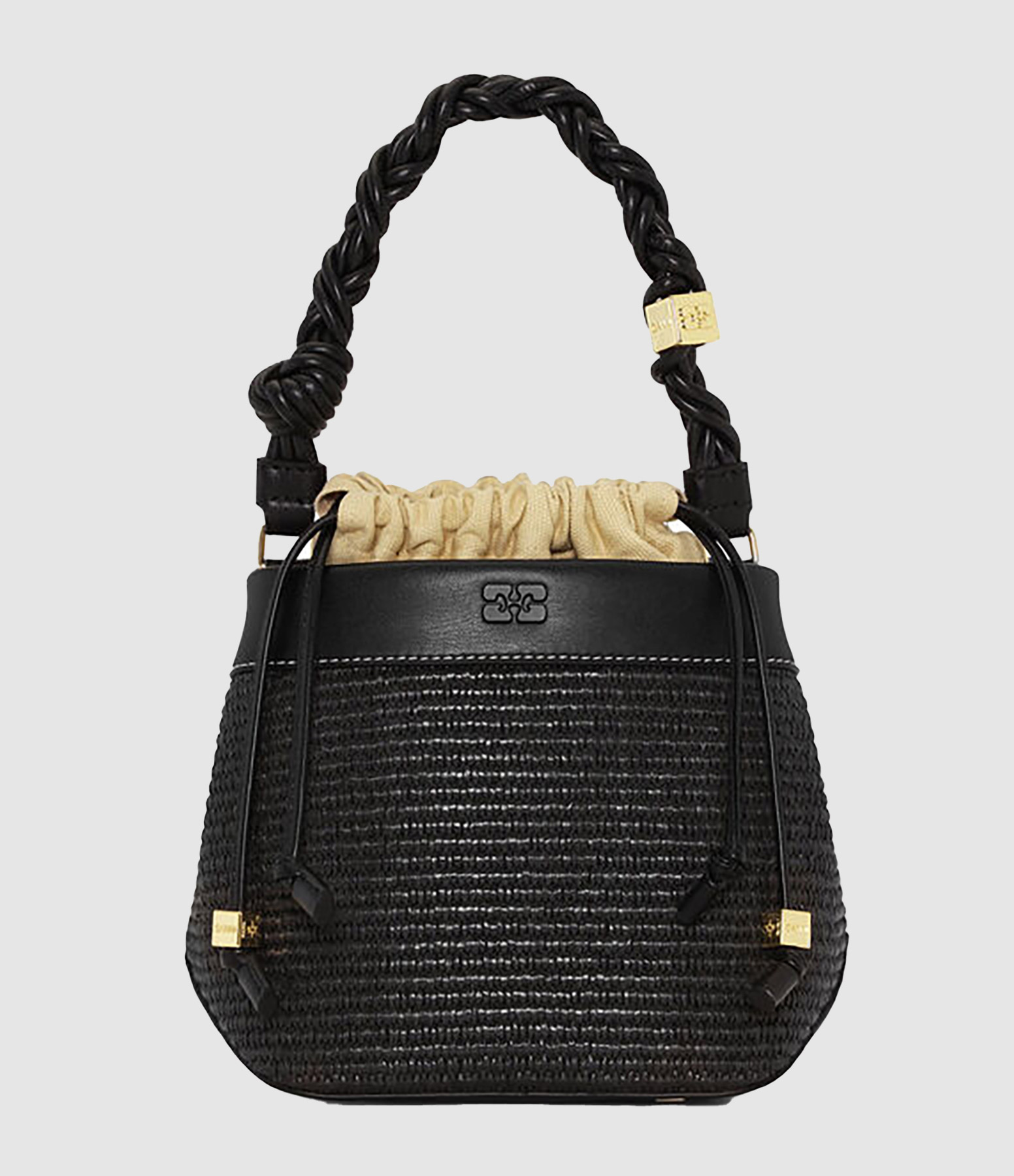 Sac Bucket Bou Raphia Noir