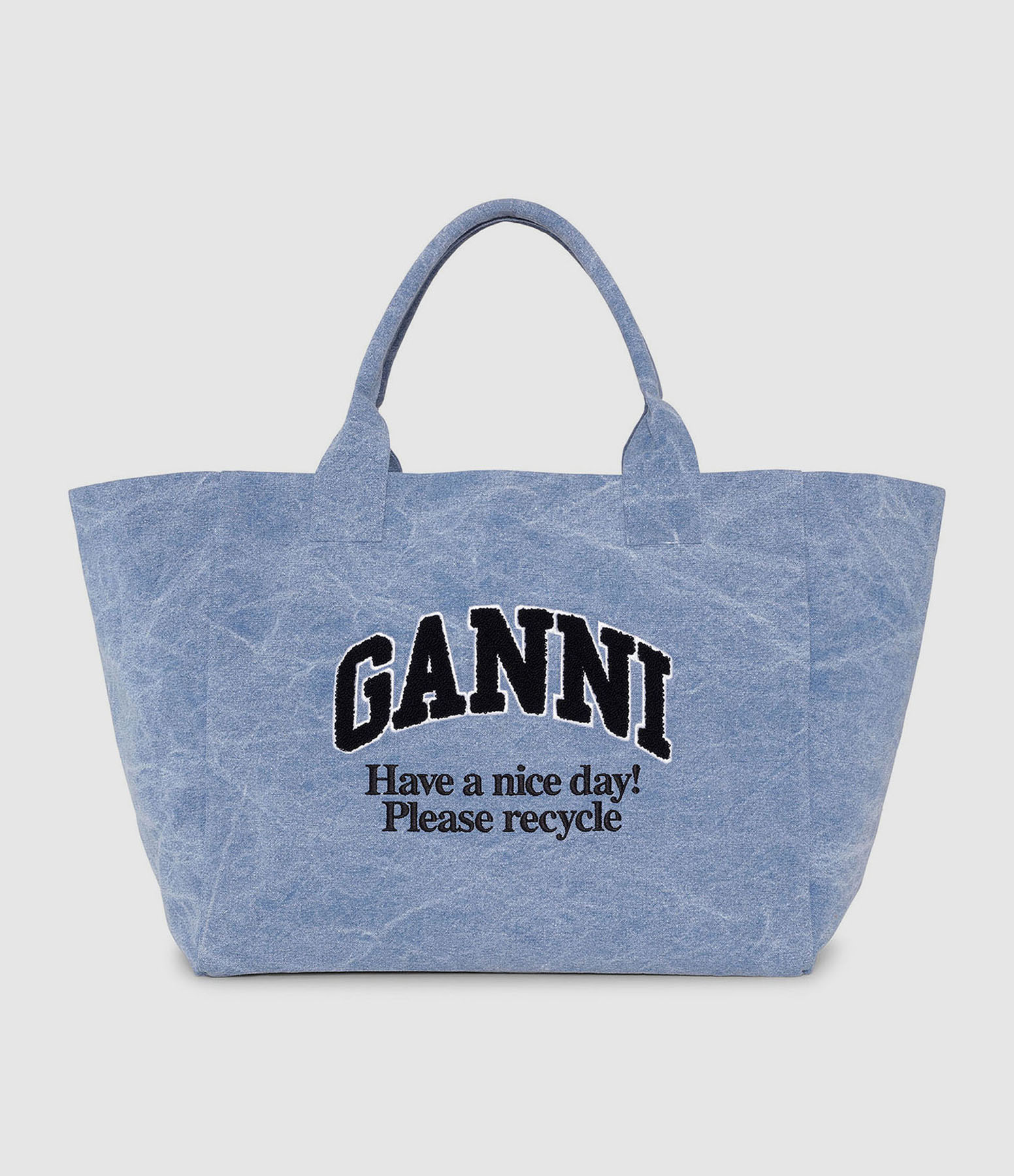 Sac Shopper XXL Washed Light Blue Vintage