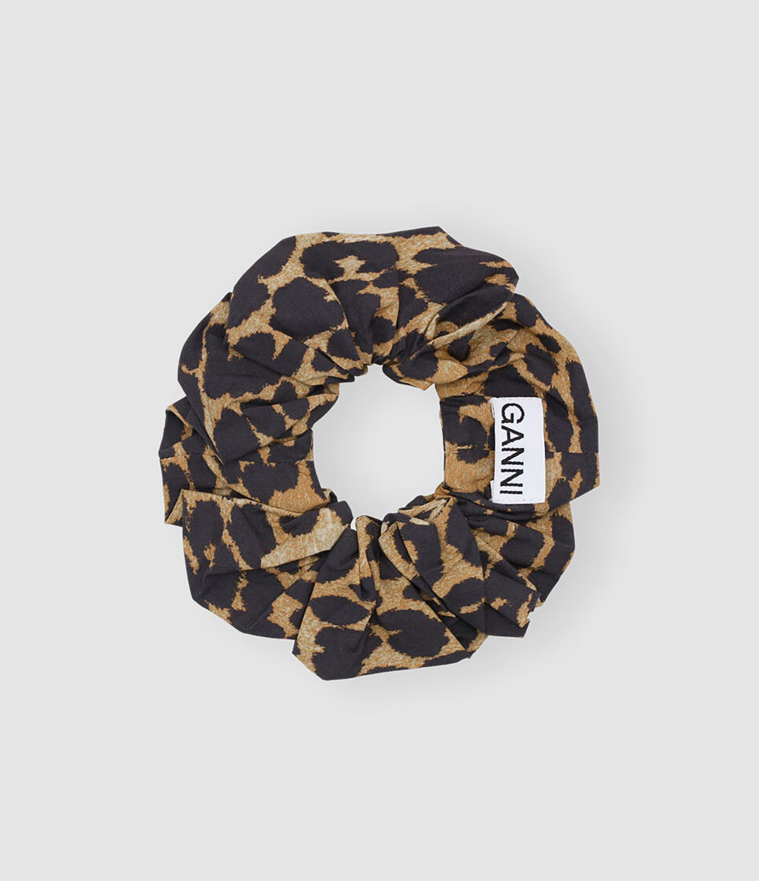 Chouchous Printed Cotton Scrunchie Leopard