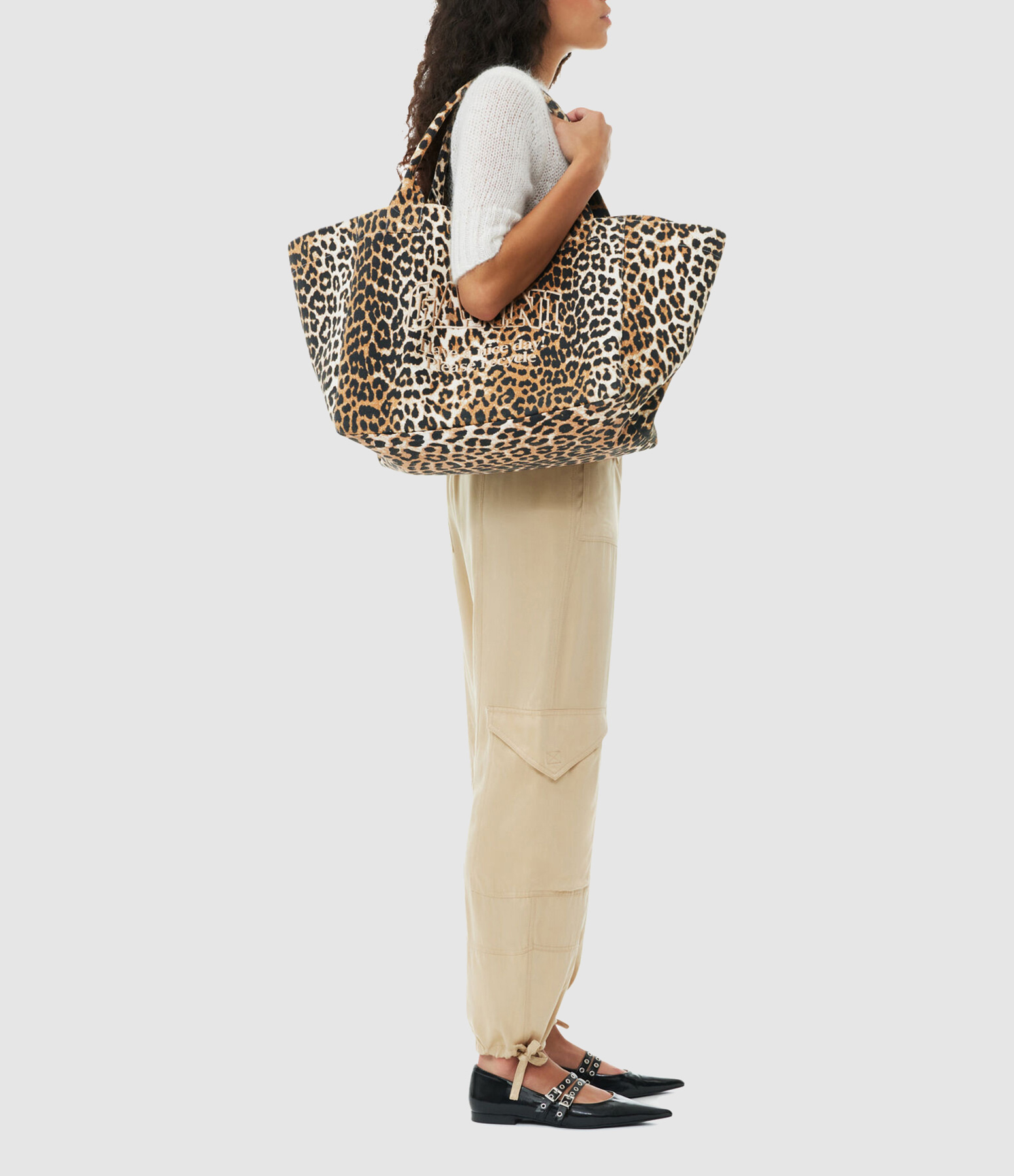 Sac Shopper XXL Pocket Print Leopard