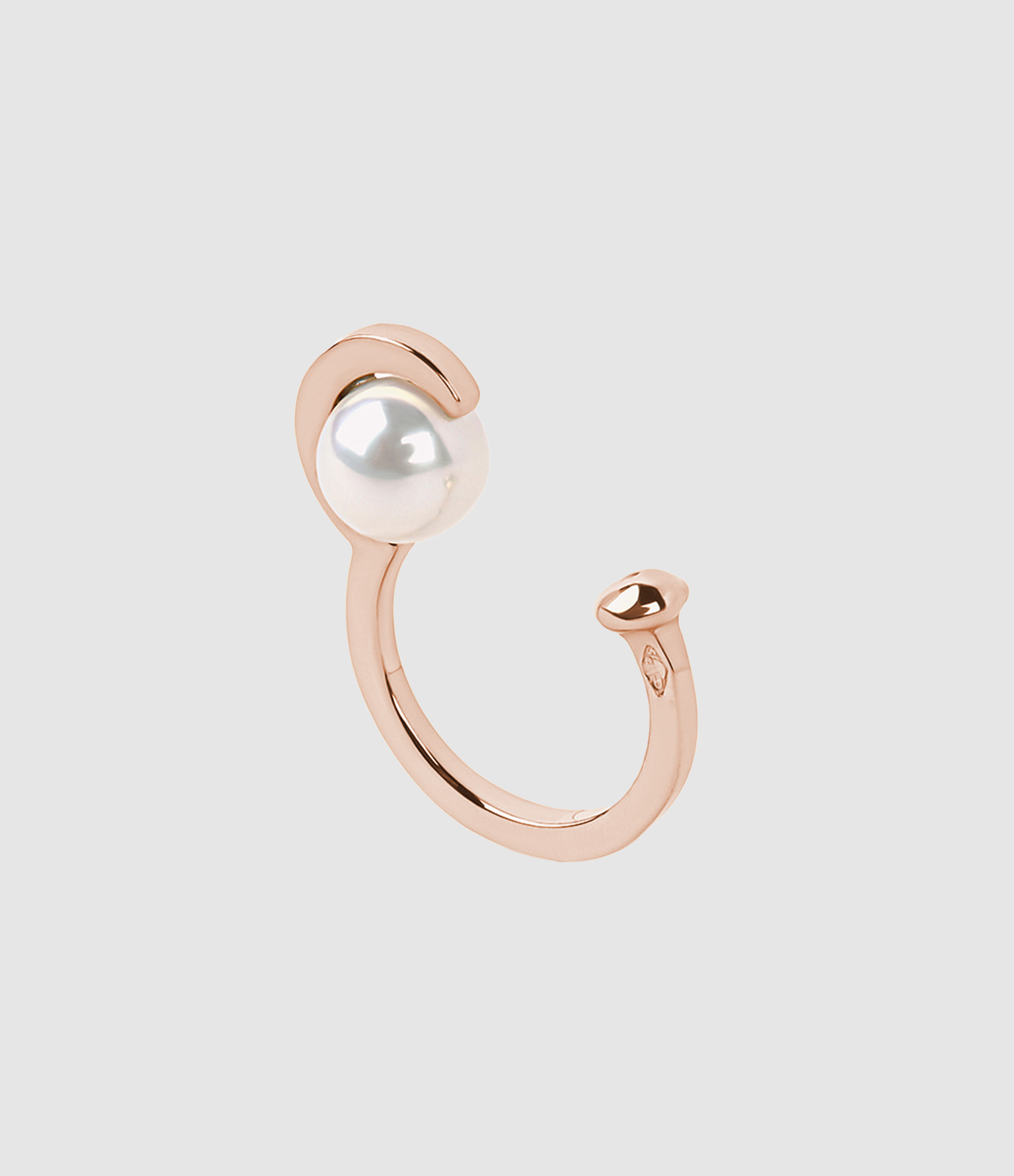 Ear Cuff Ruhl Une Perle de Culture Or Rose (vendue à l'unité)