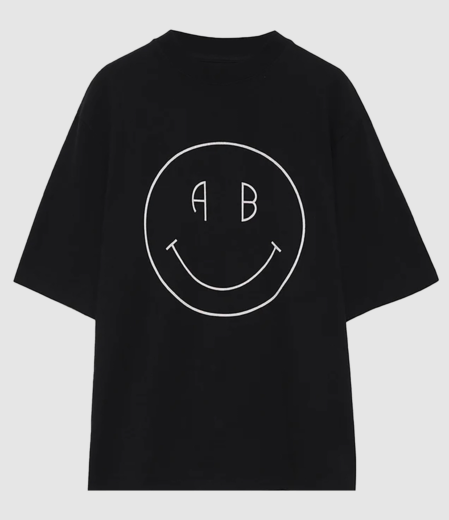Tee-shirt Avi Smiley Coton Organique Noir