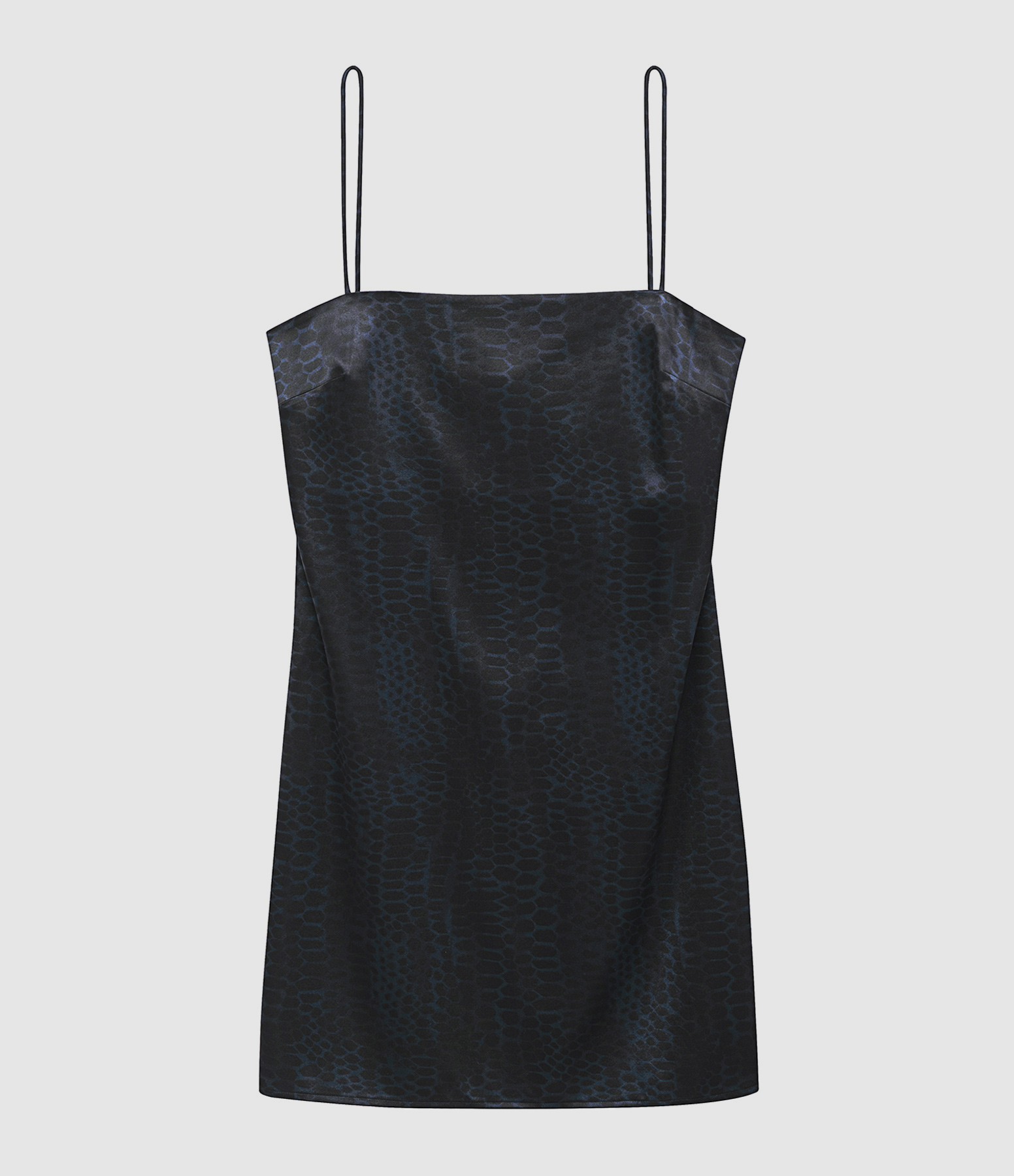 Robe Valentine Soie Imprimé Python Noir