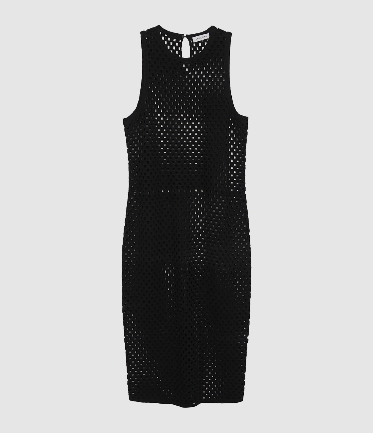 Robe Veronica Coton Crochet Noir