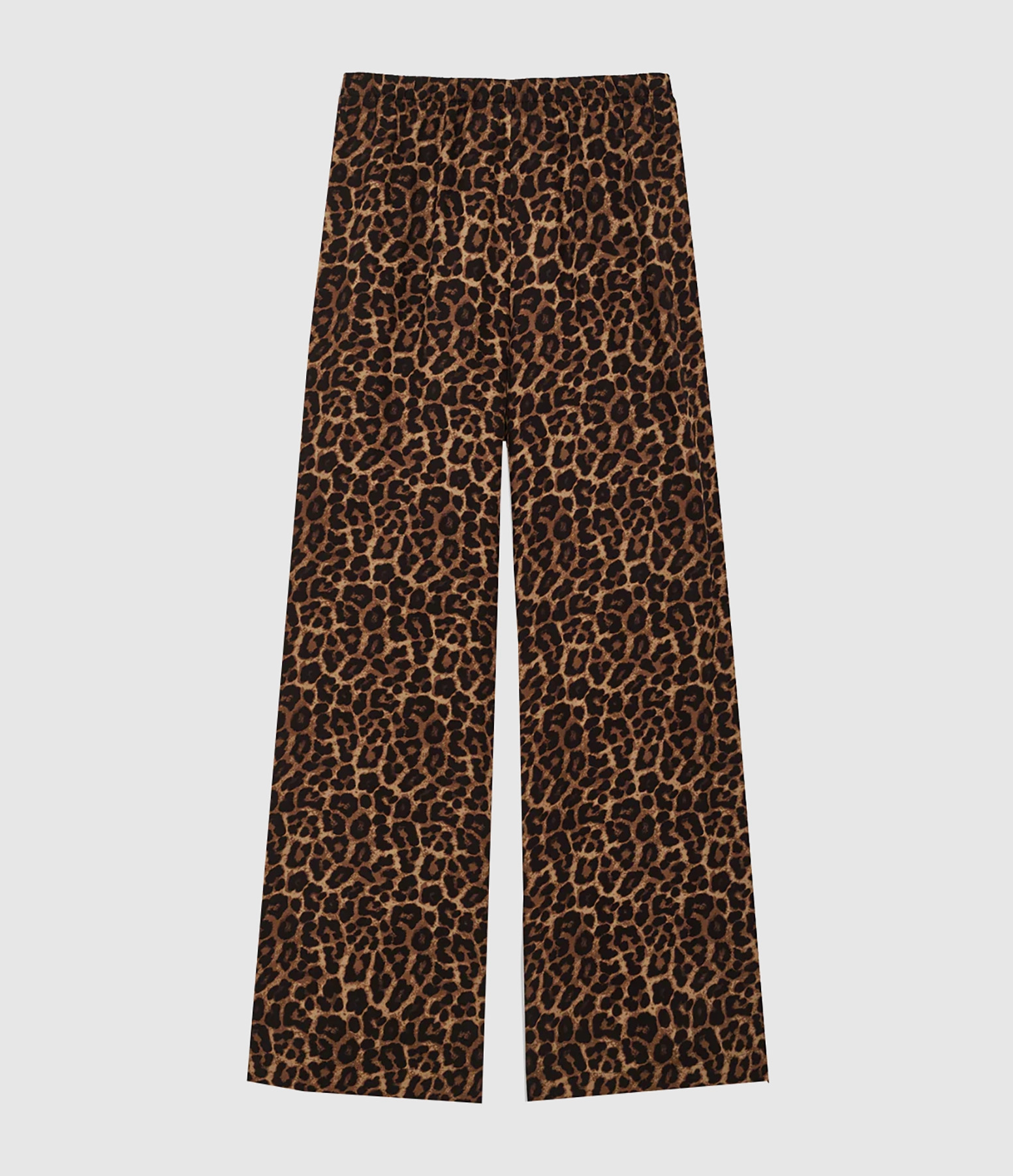 Pantalon Roselyn Black And Brown Leopard, Exclusivité Lulli