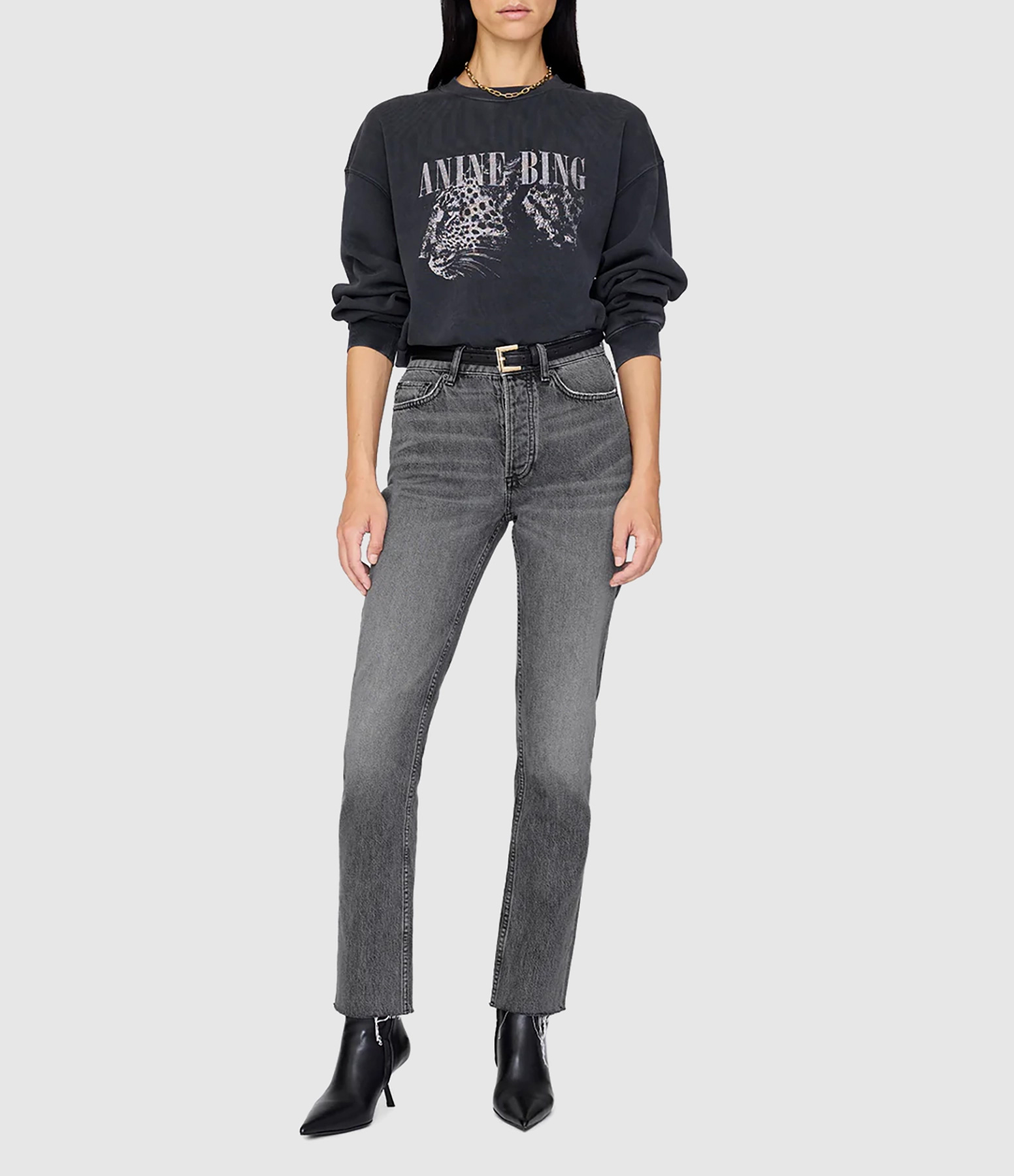 Sweatshirt Spencer Noir Délavé