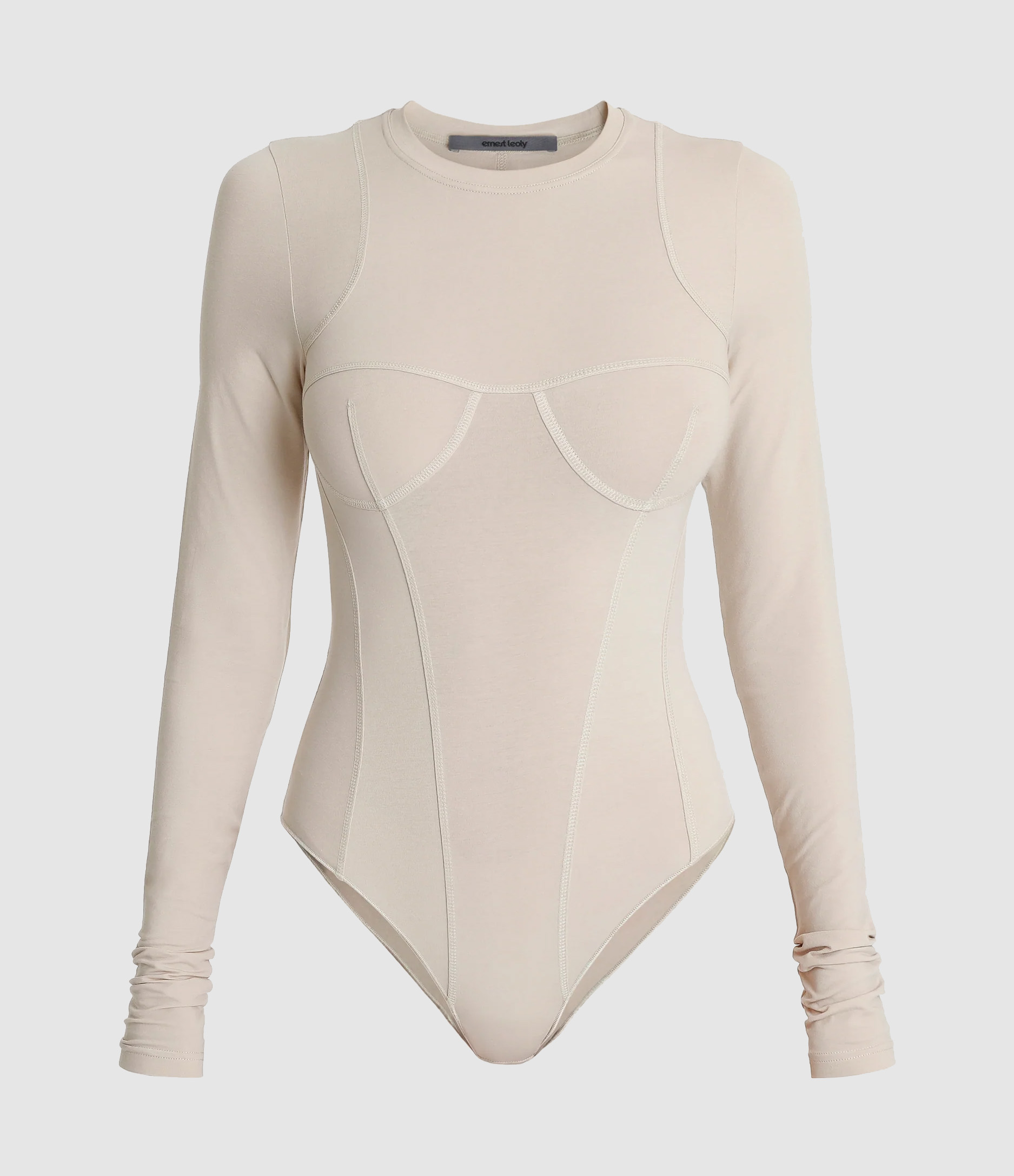 Body Corset Bra Cut Soft Beige