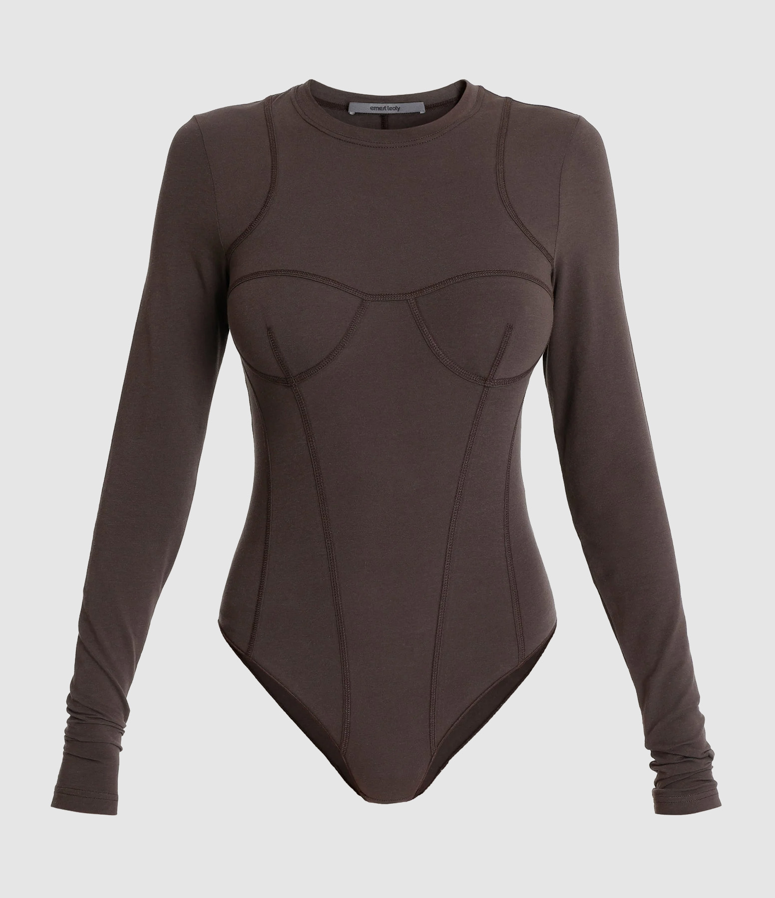 Body Corset Bra Cut Soft Brown