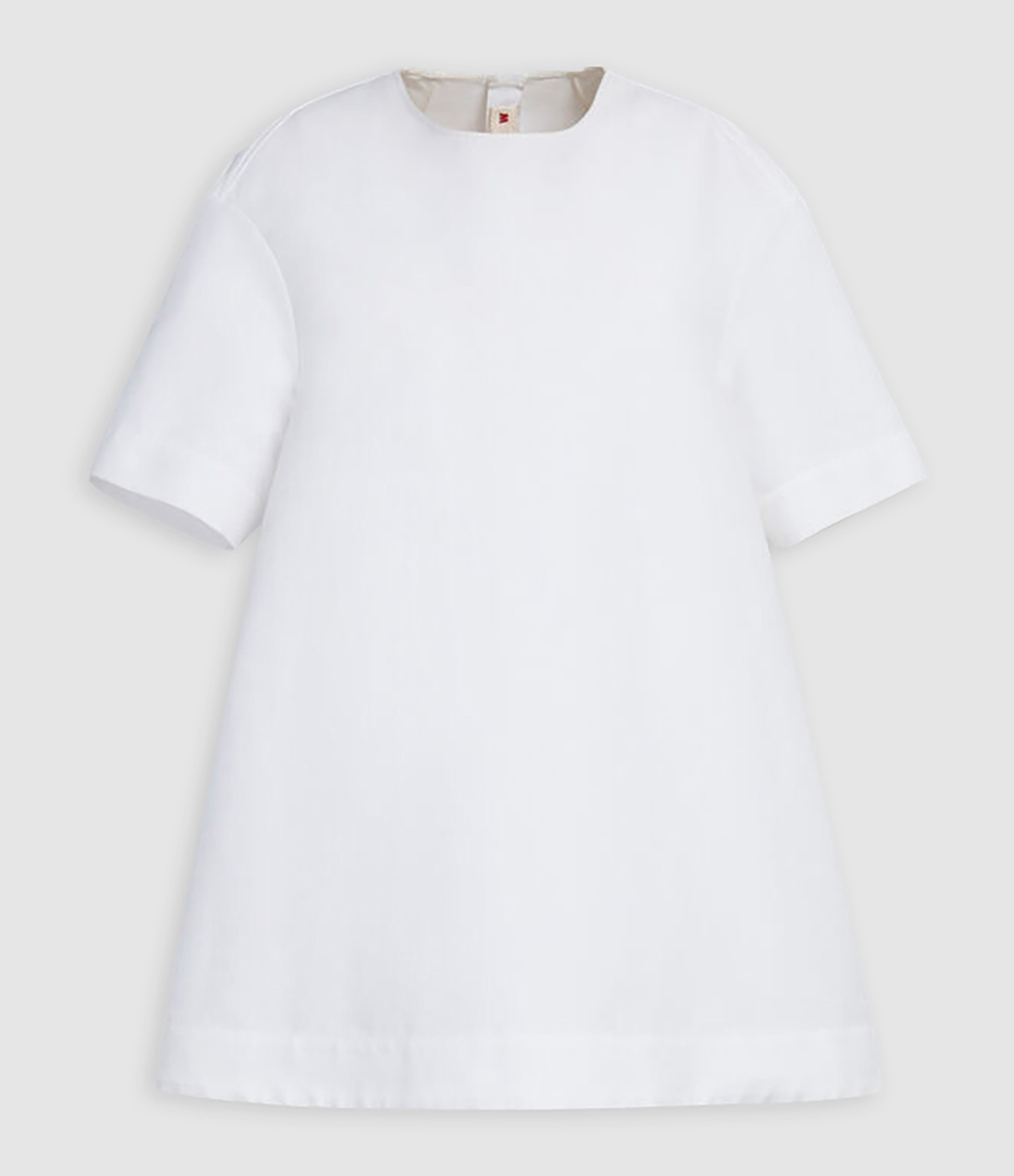 Mini-Robe Cocon En Cady Blanc