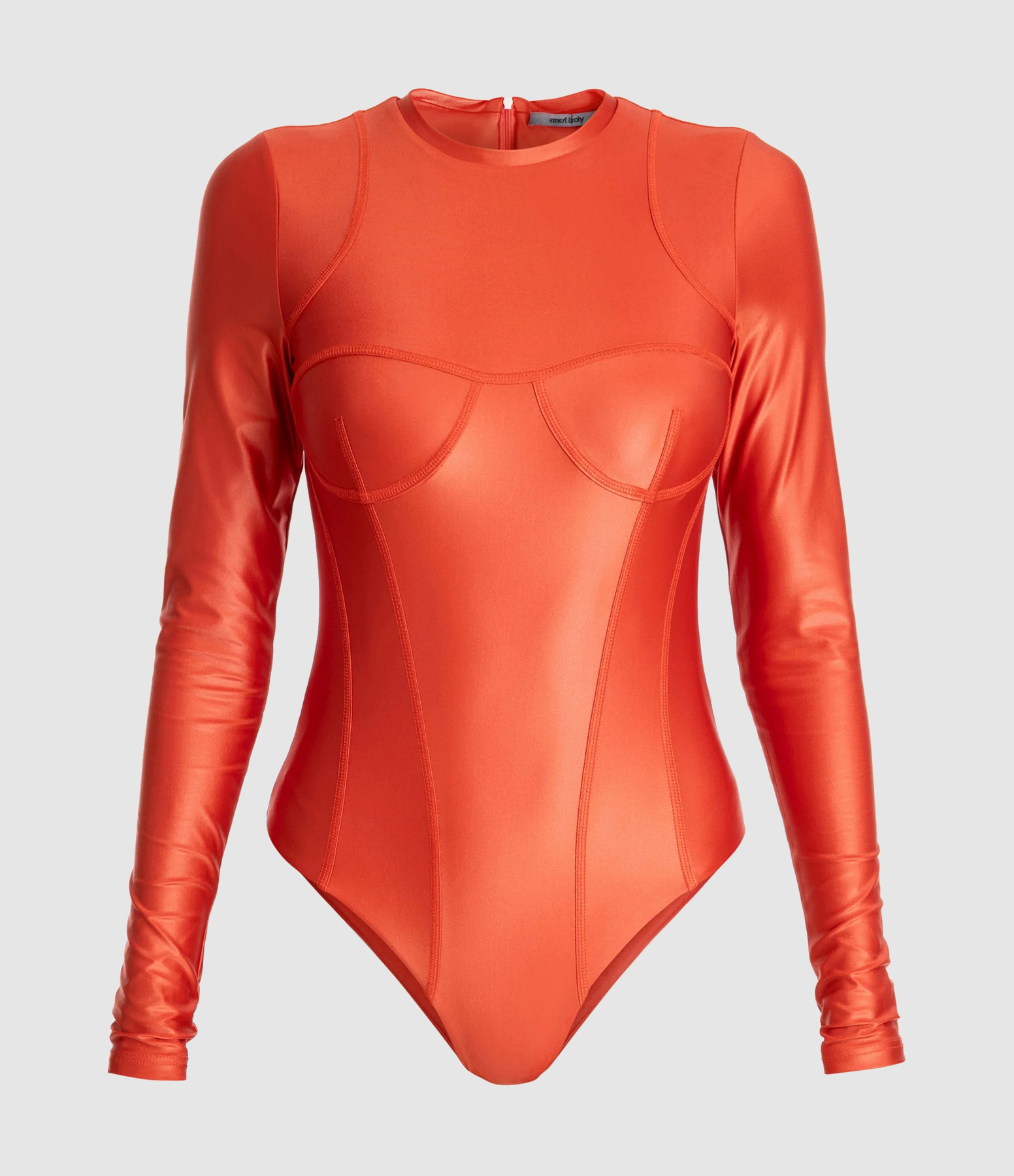 Maillot de bain Corset Bra Cut Bathing Suit Orange