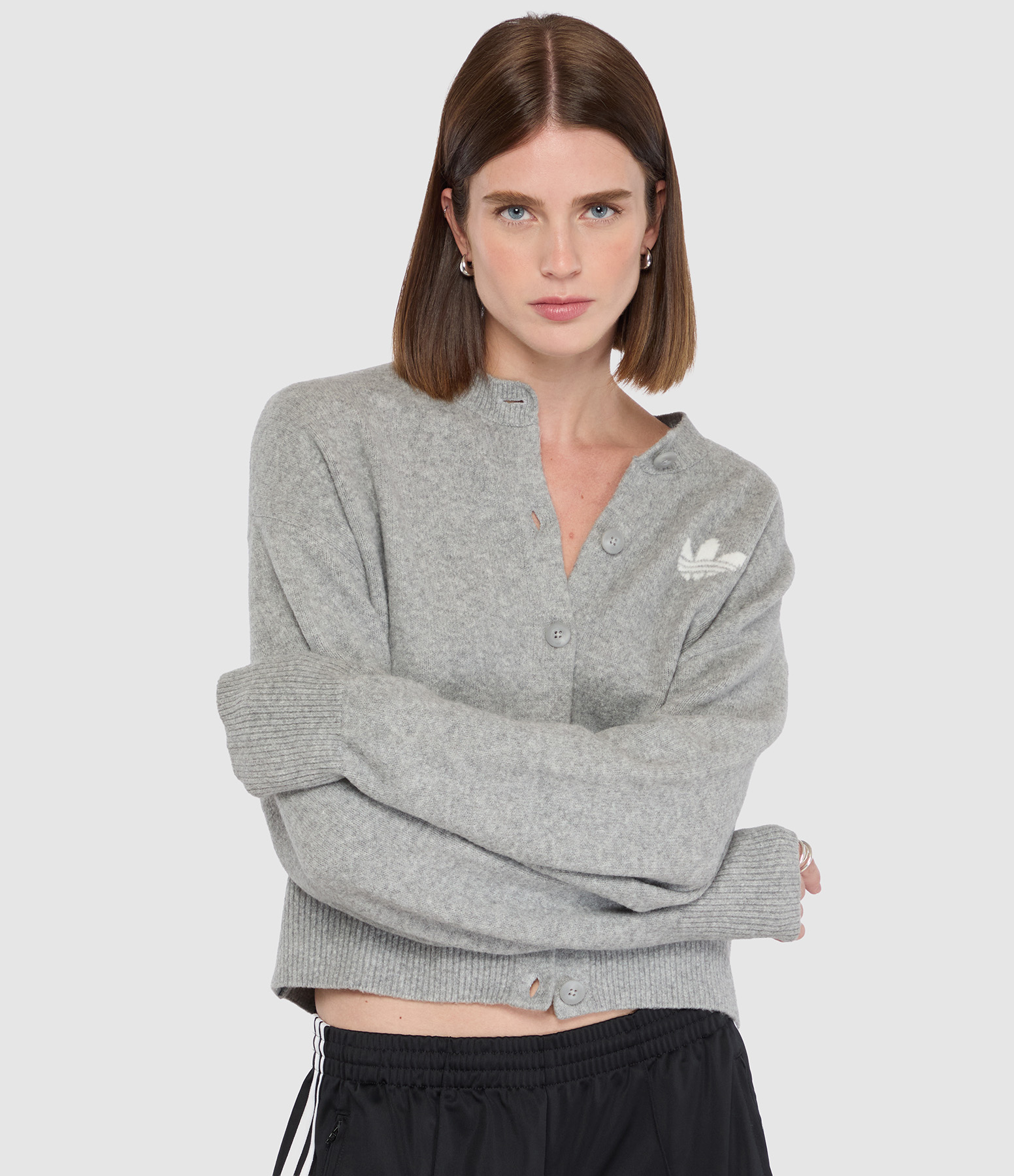 Cardigan Wardrobe Knits Medium Grey Heather