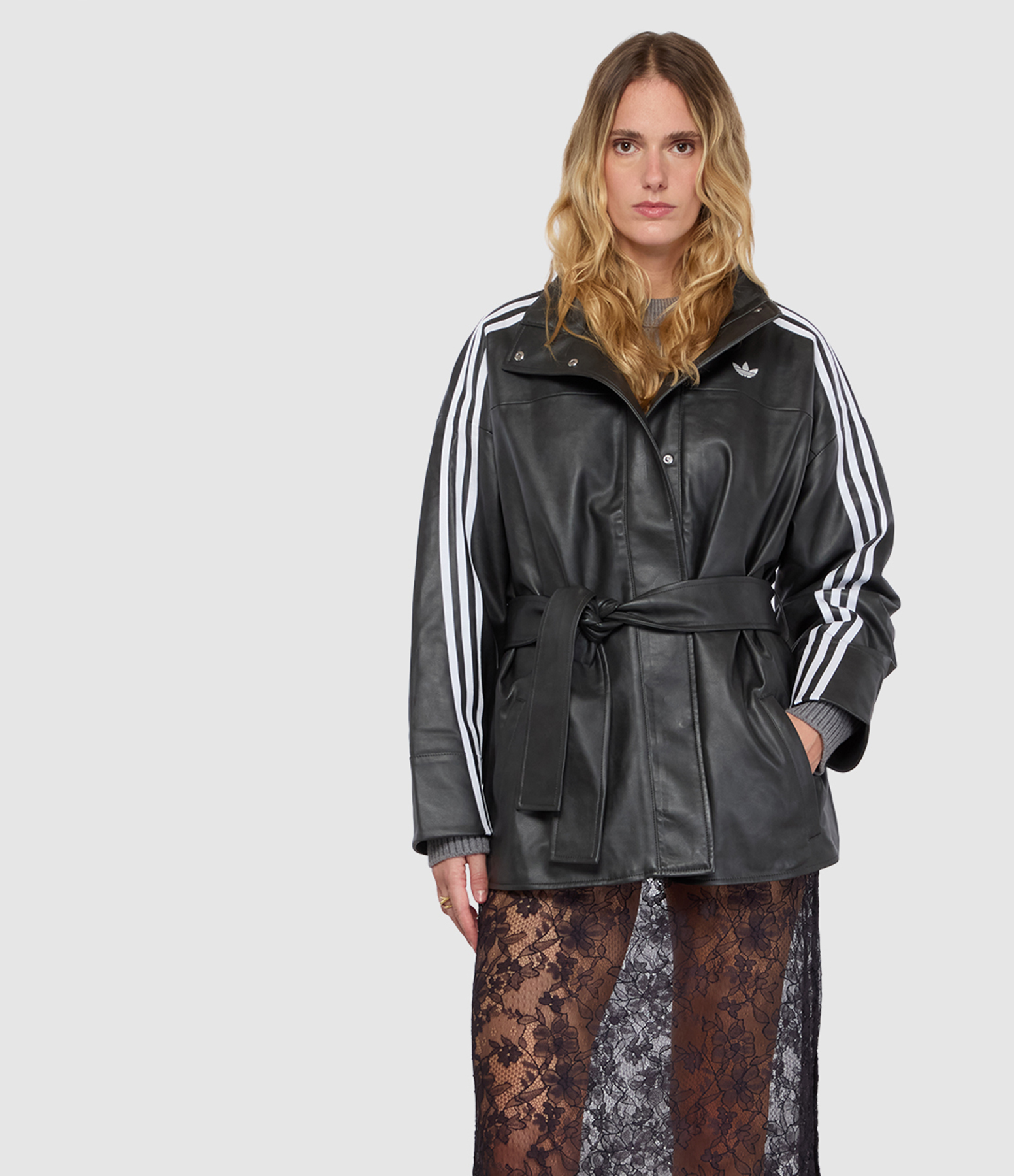 Veste Simili Cuir Black, Capsule Adilenium