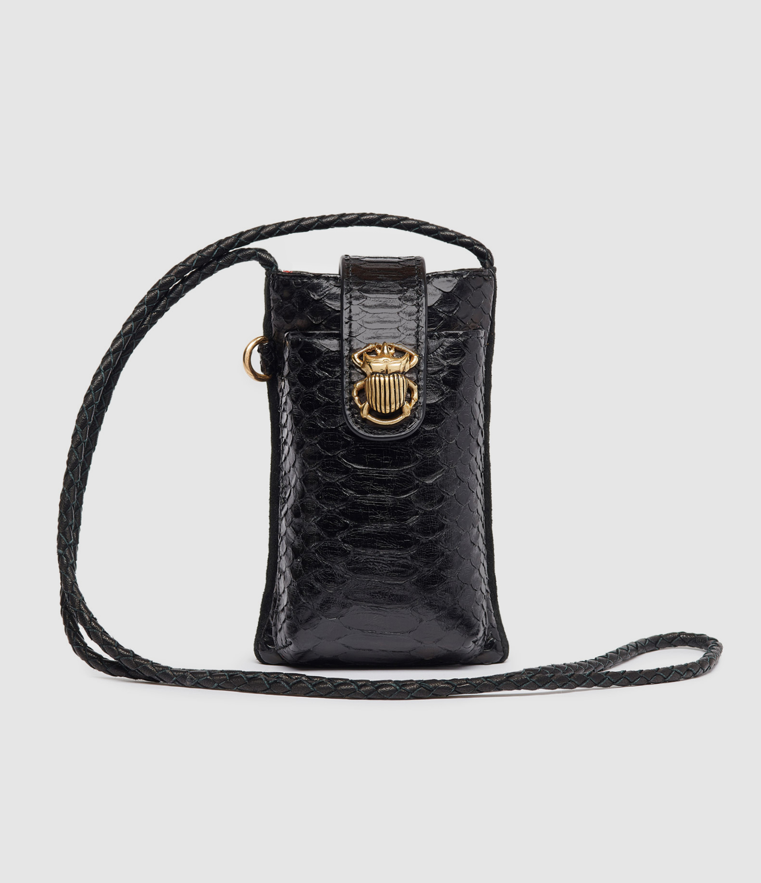 Porte-téléphone Double Marcus Python Noir
