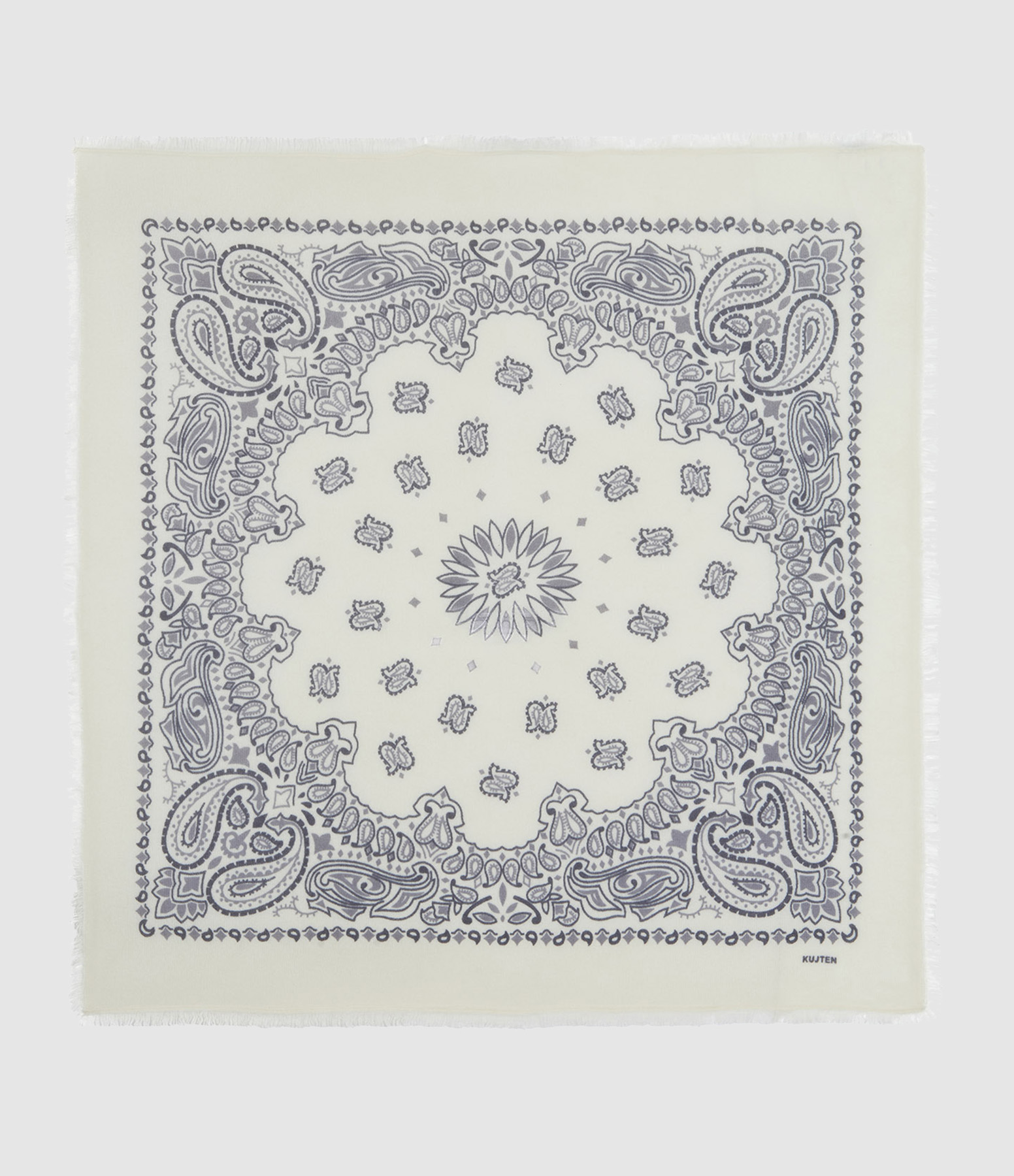 Foulard Hachiko Bico Blanc Gris