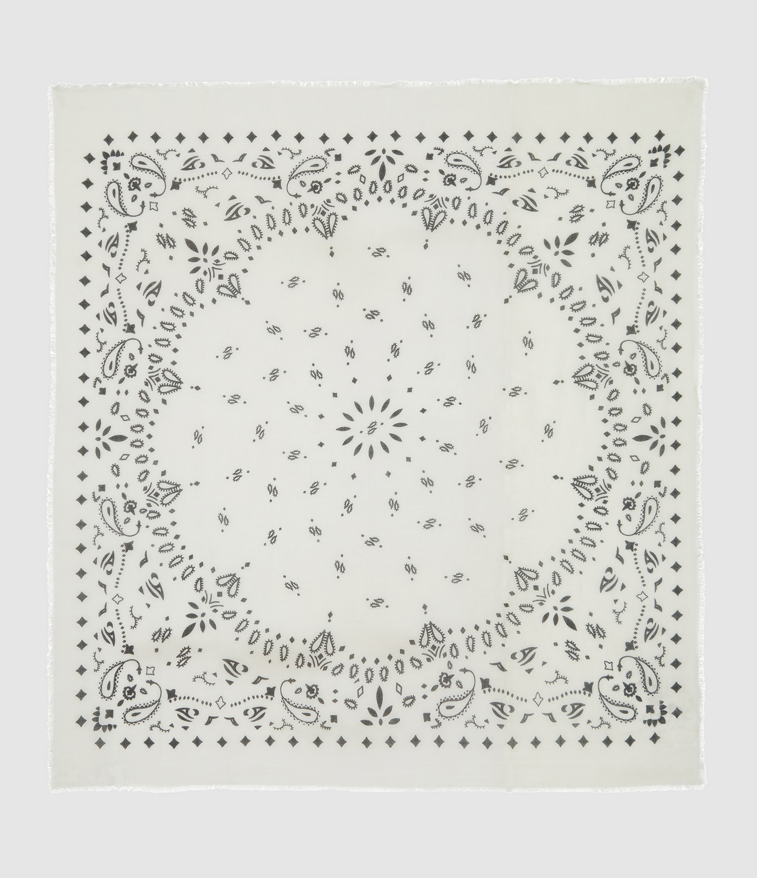 Masque Bandana Cachemire Blanc Doublé Polaire - Fait Main Aux USA, Neuf Avec étiquettes, Coupe-vent