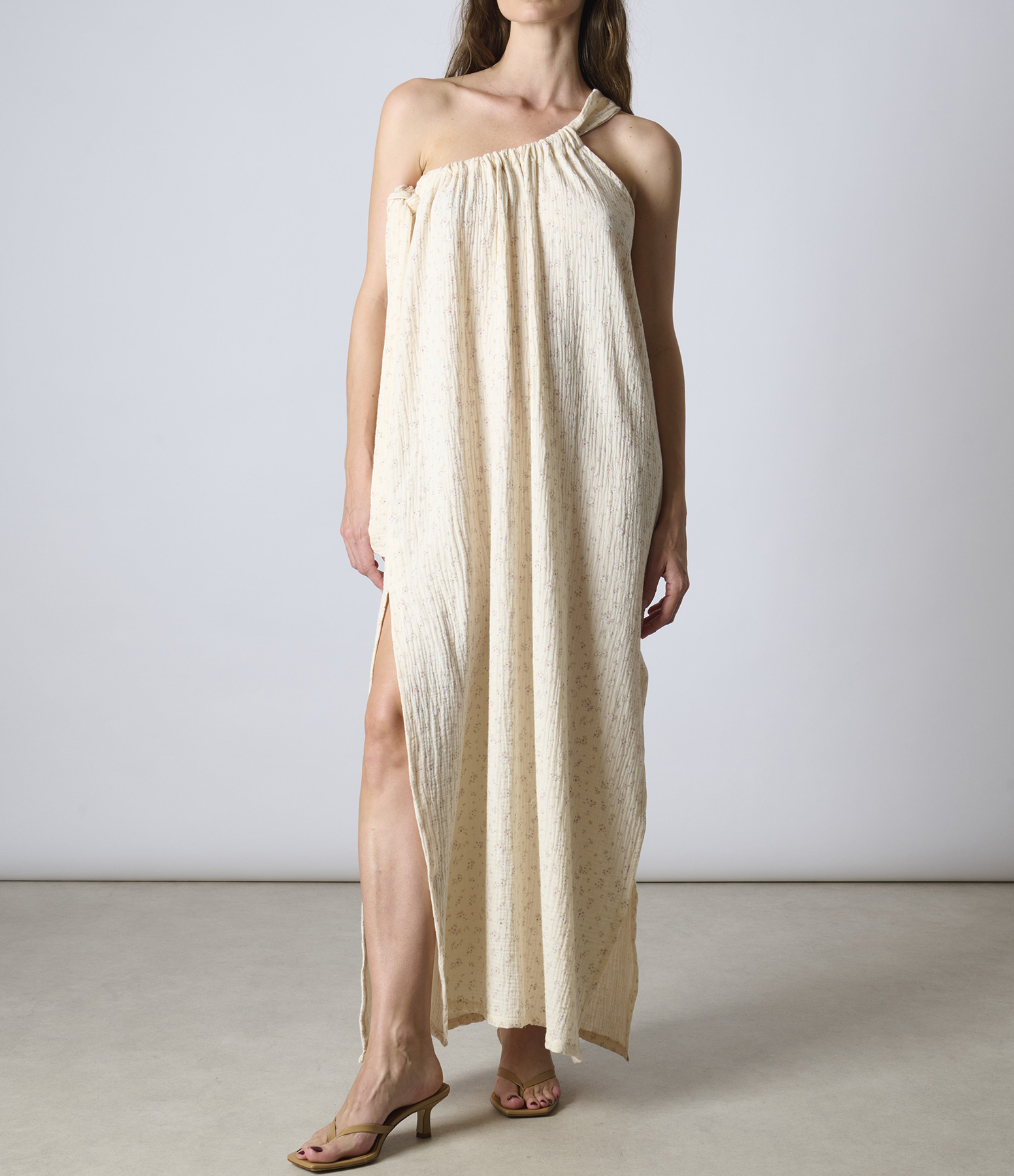 Robe Muse Crème Imprimé Fleurie