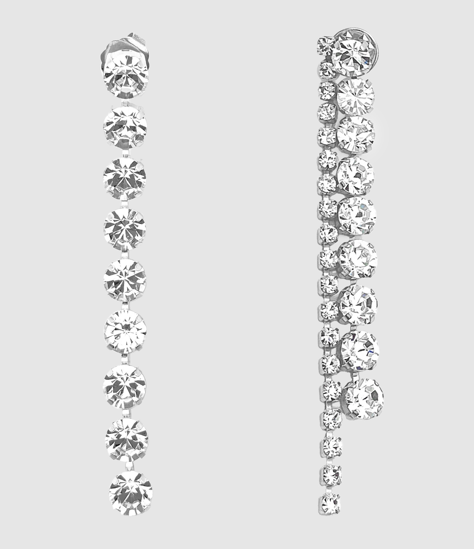 Boucles d'oreilles Alma Asymétrique Argenté