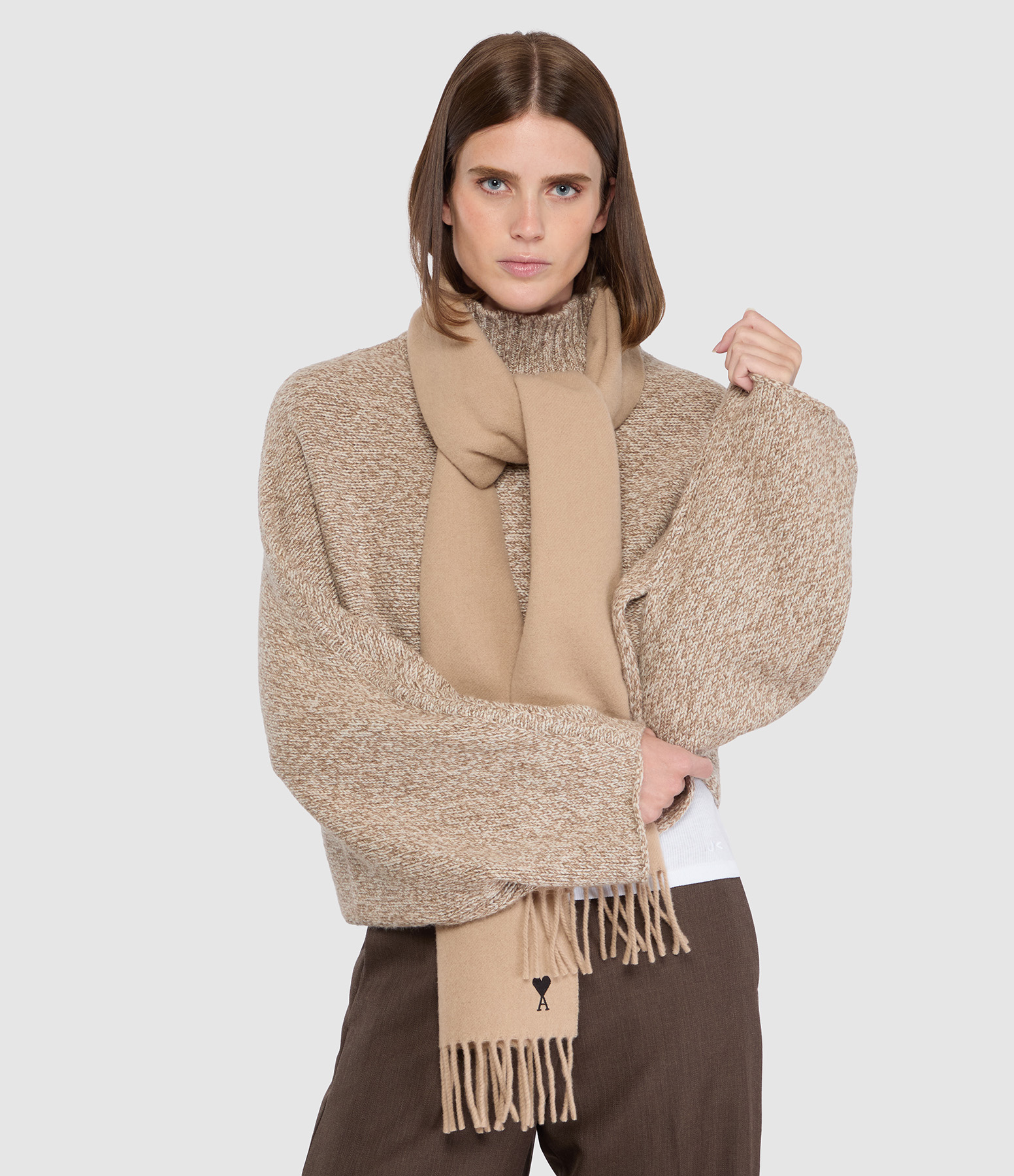 Echarpe Ami De Coeur Beige Mastic