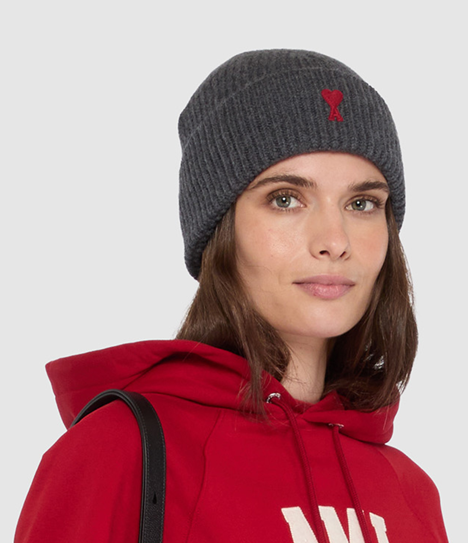 Bonnet Red Ami De Coeur Gris Chine  Rouge
