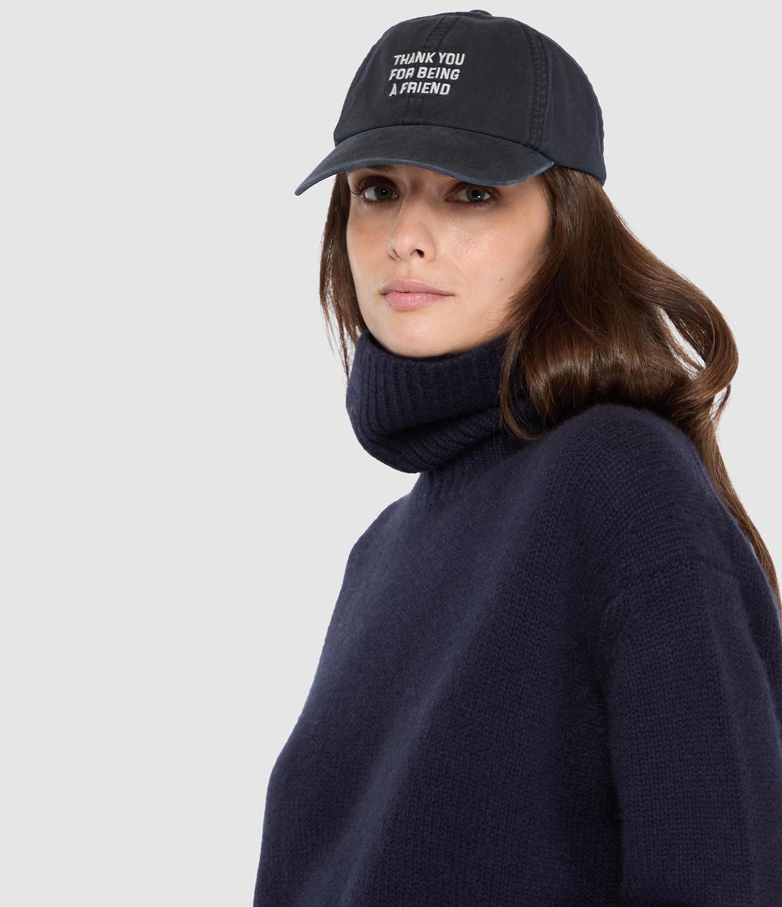Casquette Thanks For Being A Friend  Noir Lave