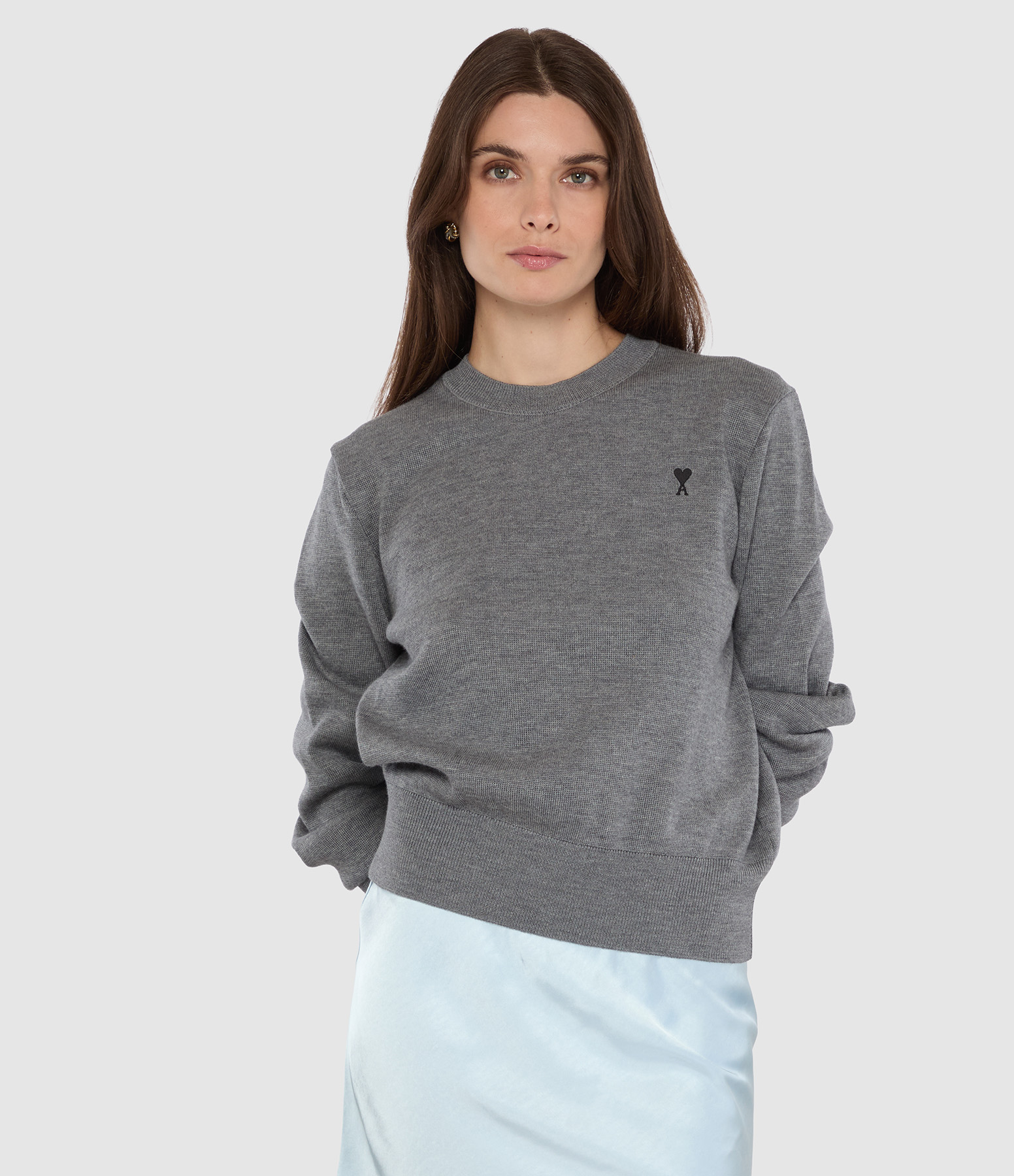 Pull Ami De Coeur Gris Cendre Chine Noir