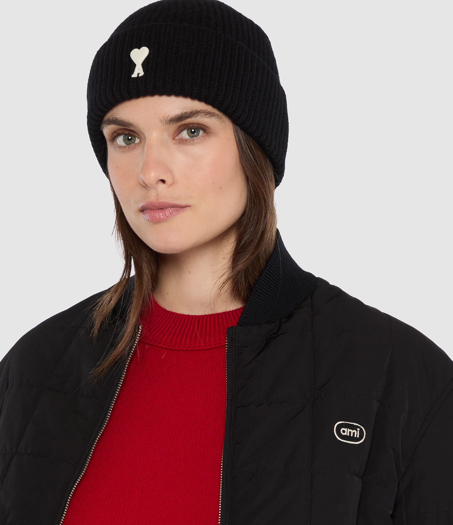 Bonnet Ami De Coeur Noir Ecru