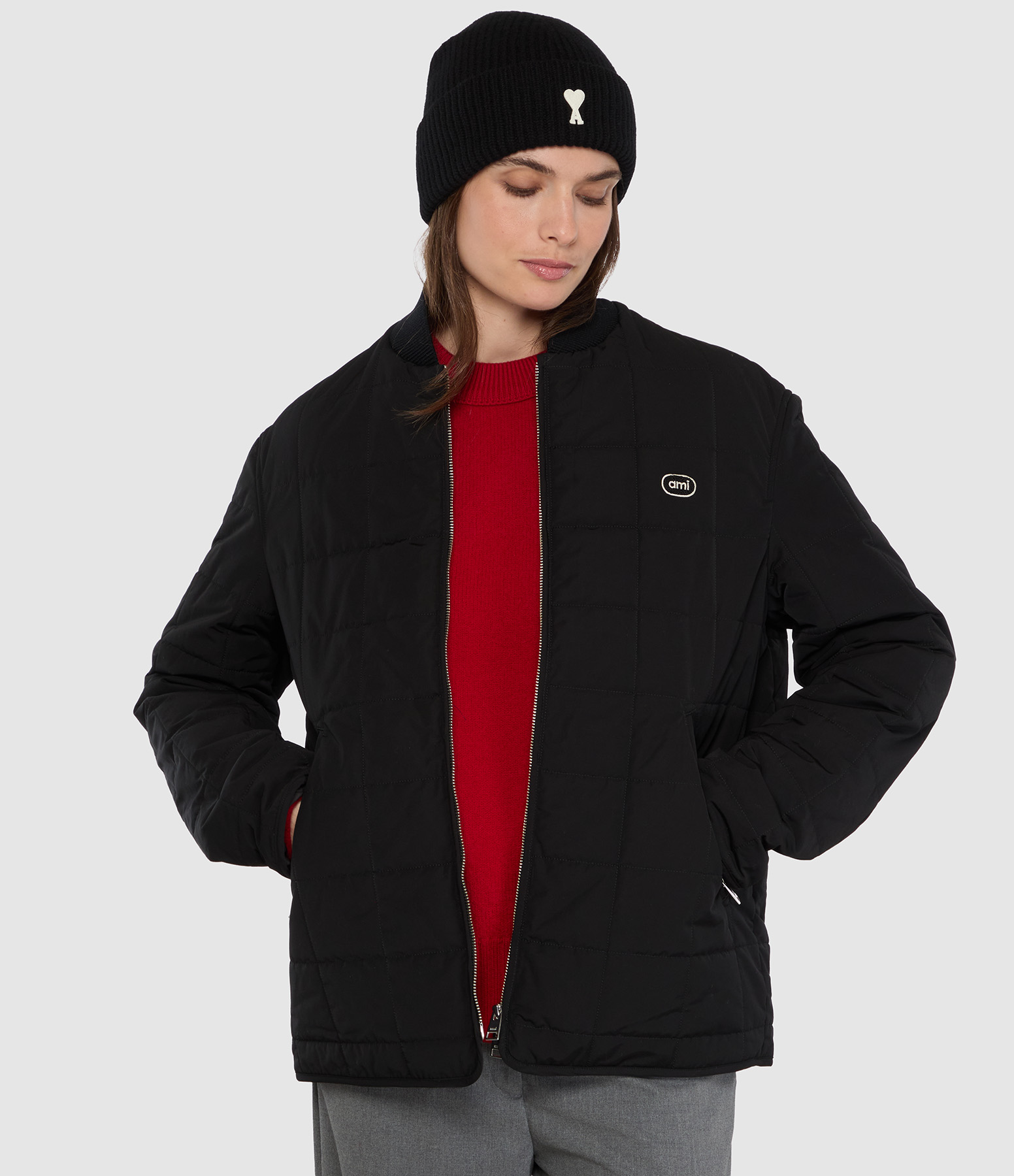Veste Ami Padded Zipped Noir