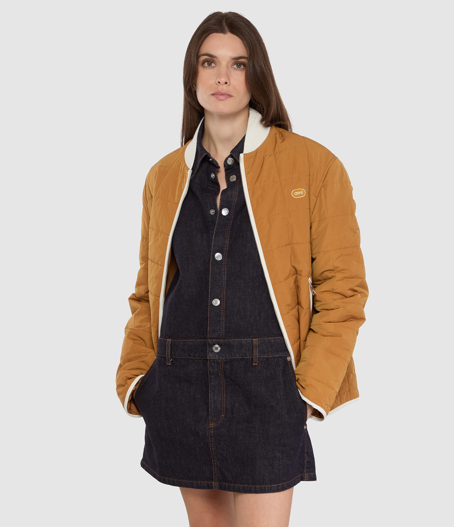 Veste Ami Padded Zipped Cumin
