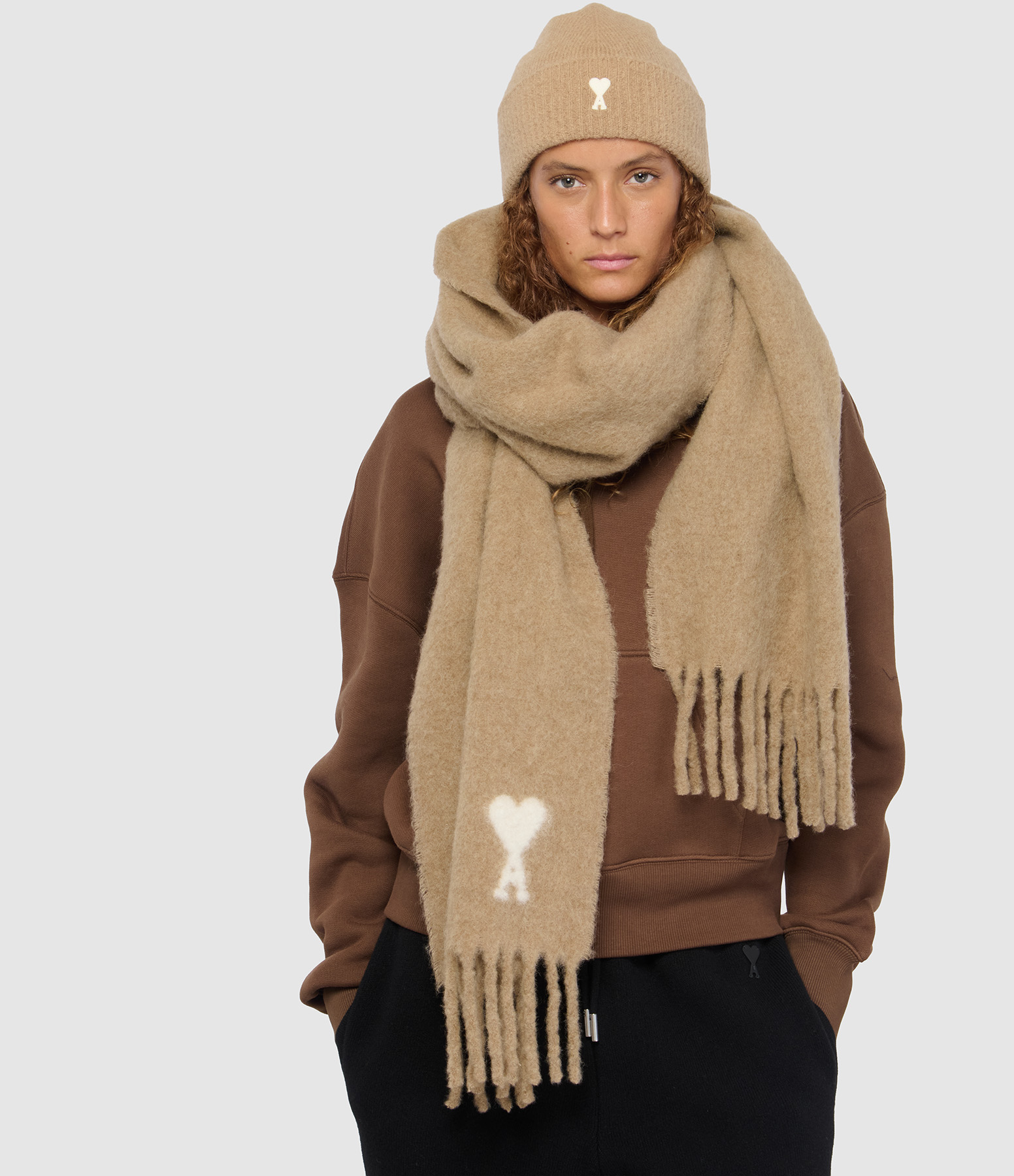 Echarpe Ami De Coeur Beige Mastic