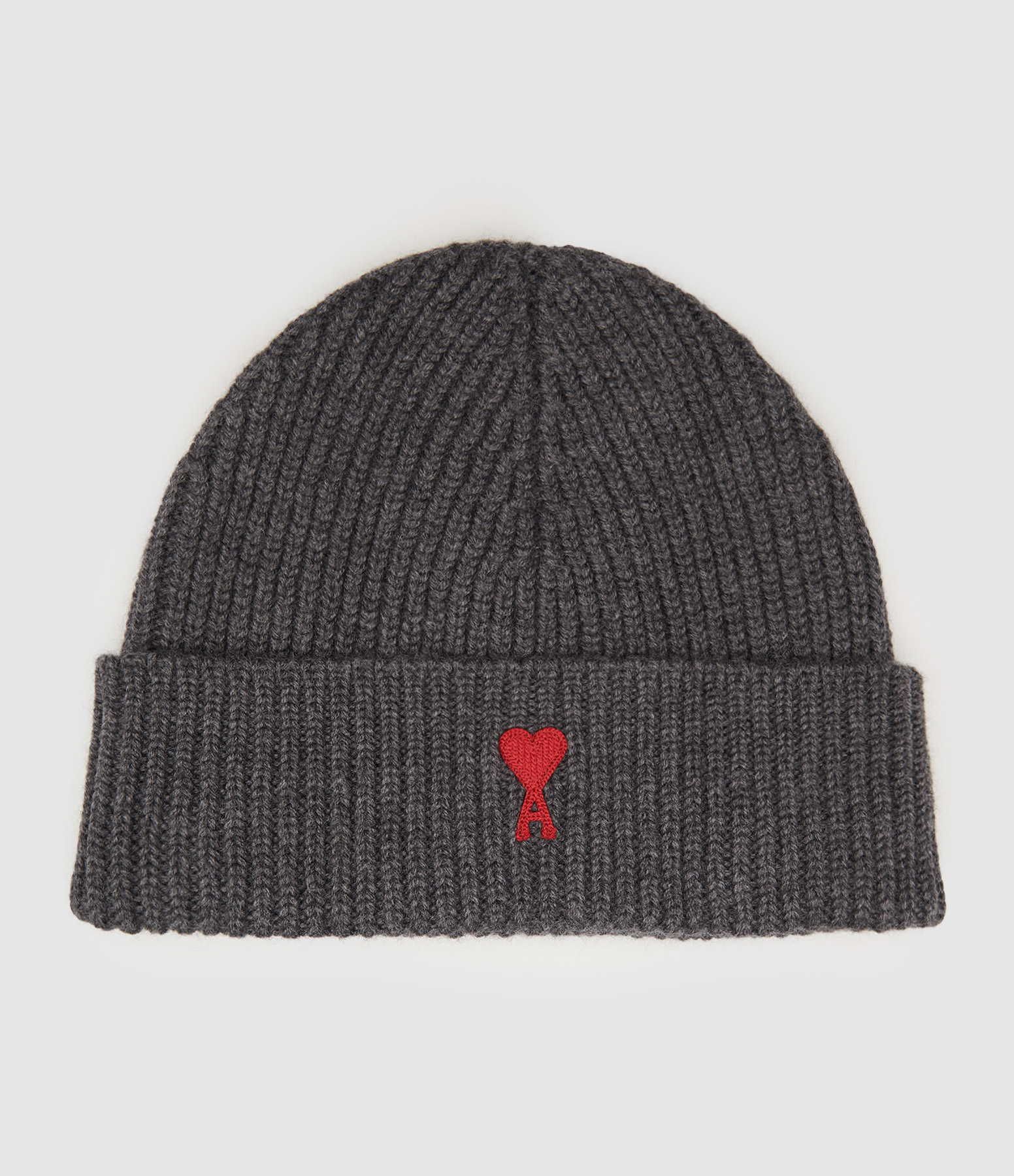 Bonnet Beanie Ami de Cœur Gris Rouge