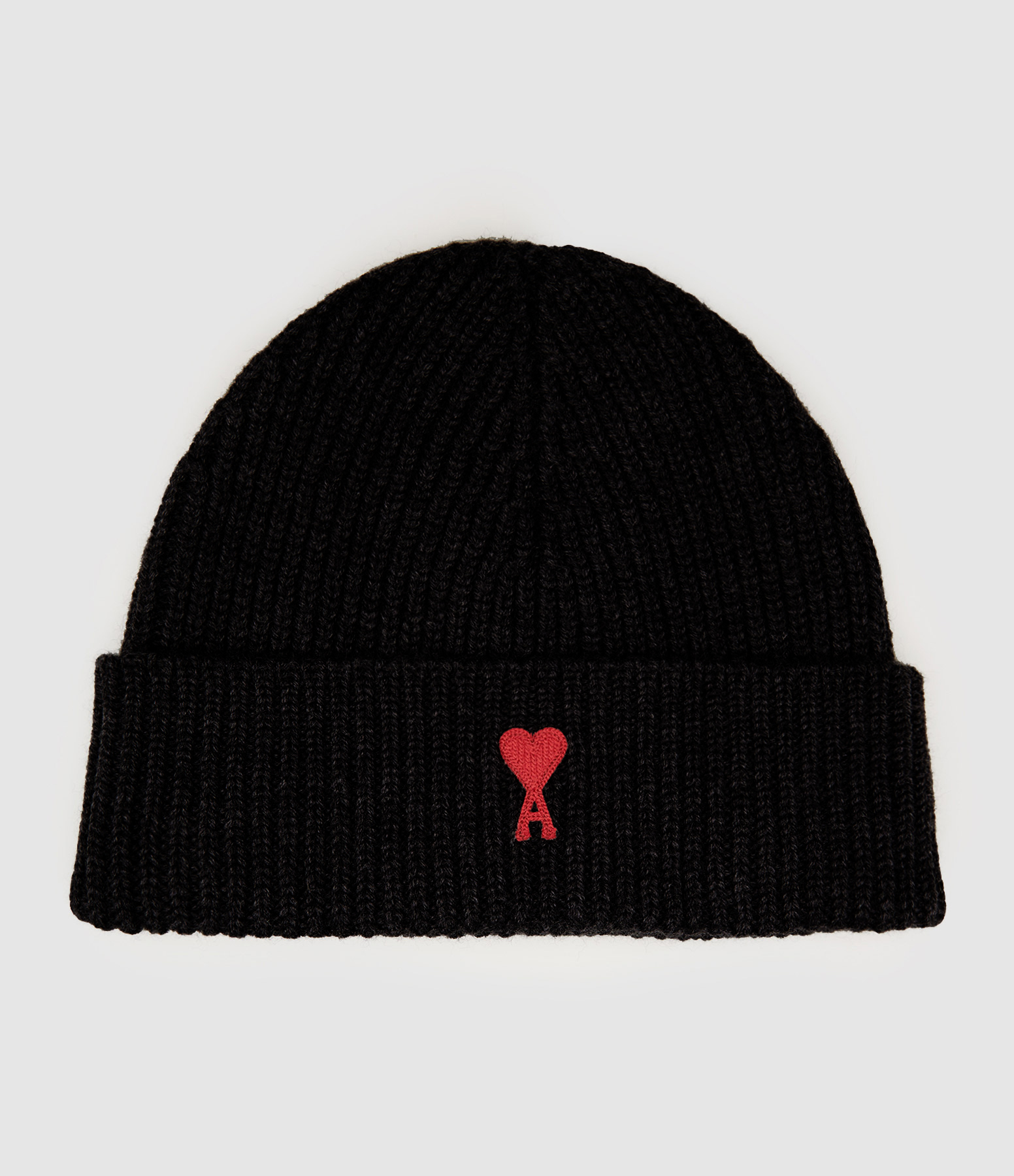 Bonnet Beanie Ami de Cœur Noir Rouge