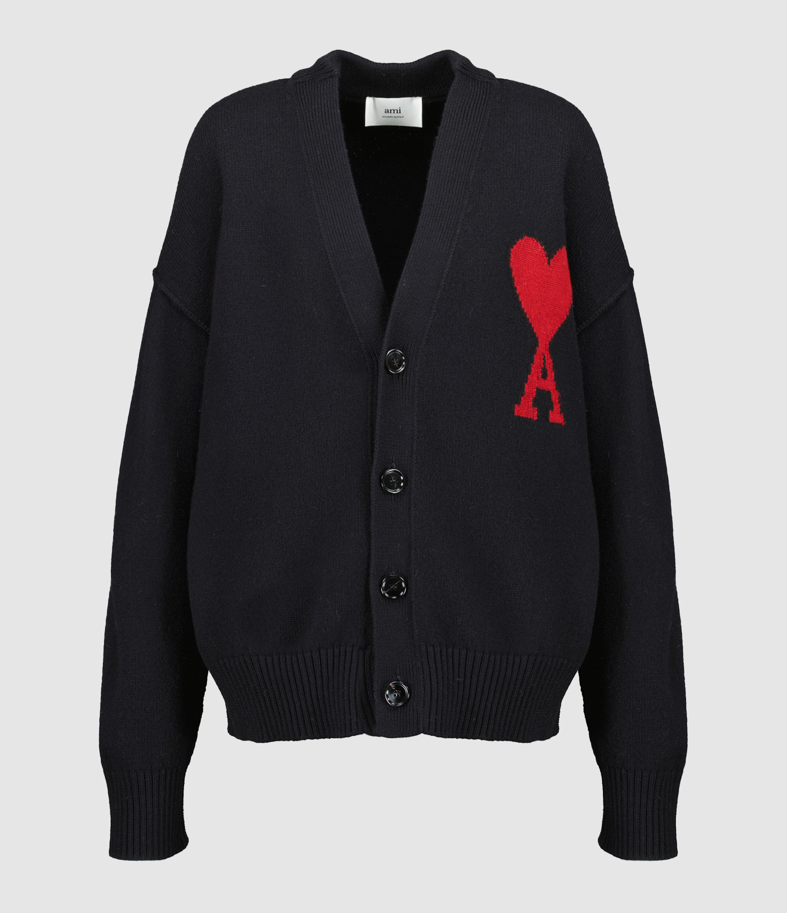 Cardigan Unisexe Ami de Cœur Noir Rouge