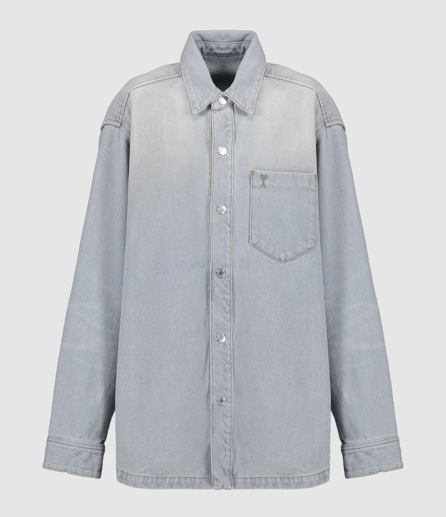 Surchemise Unisexe Ami de Cœur Denim Gris Vintage