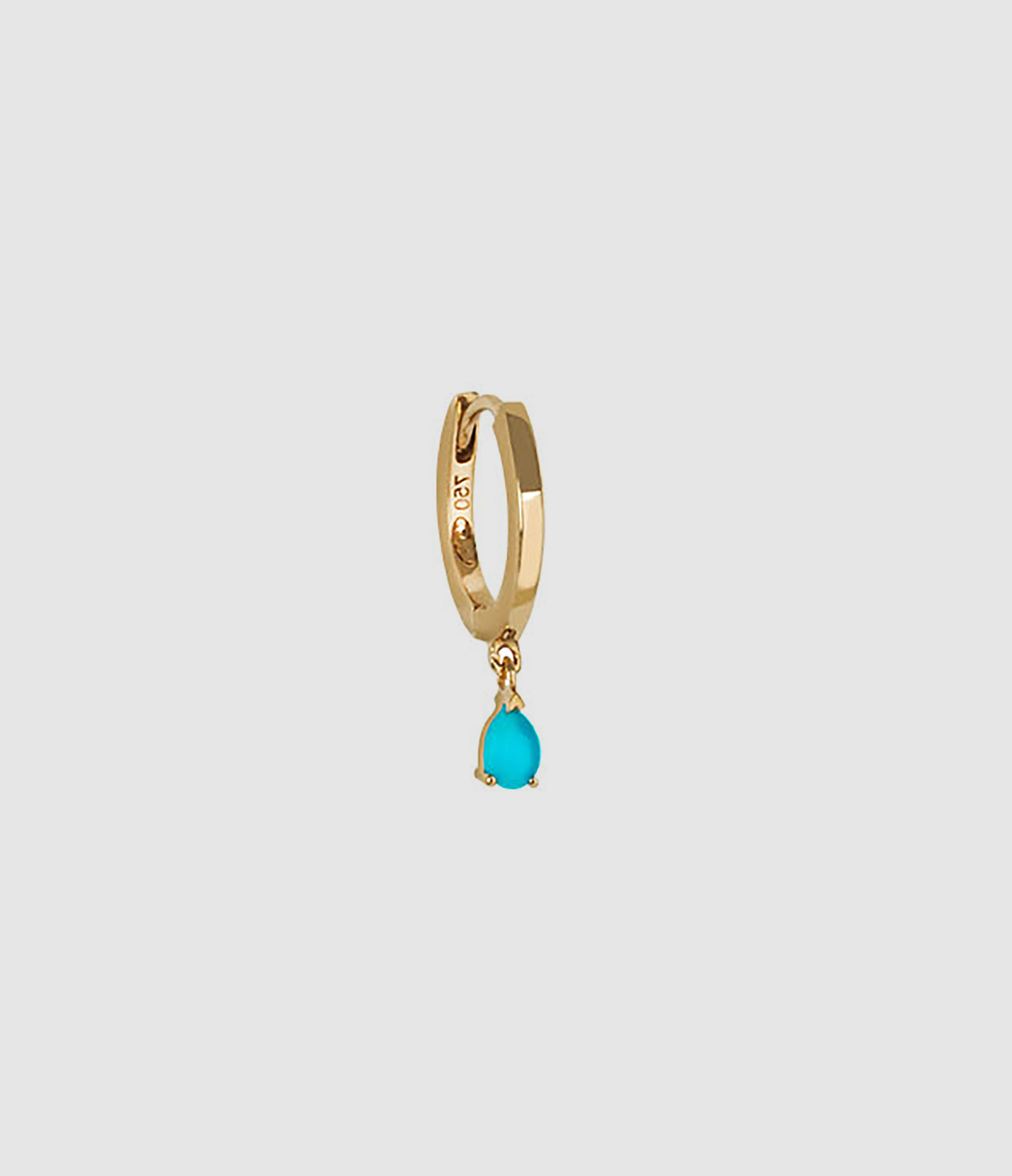 Mini Créole Poire Turquoise Or (vendue à l'unité)