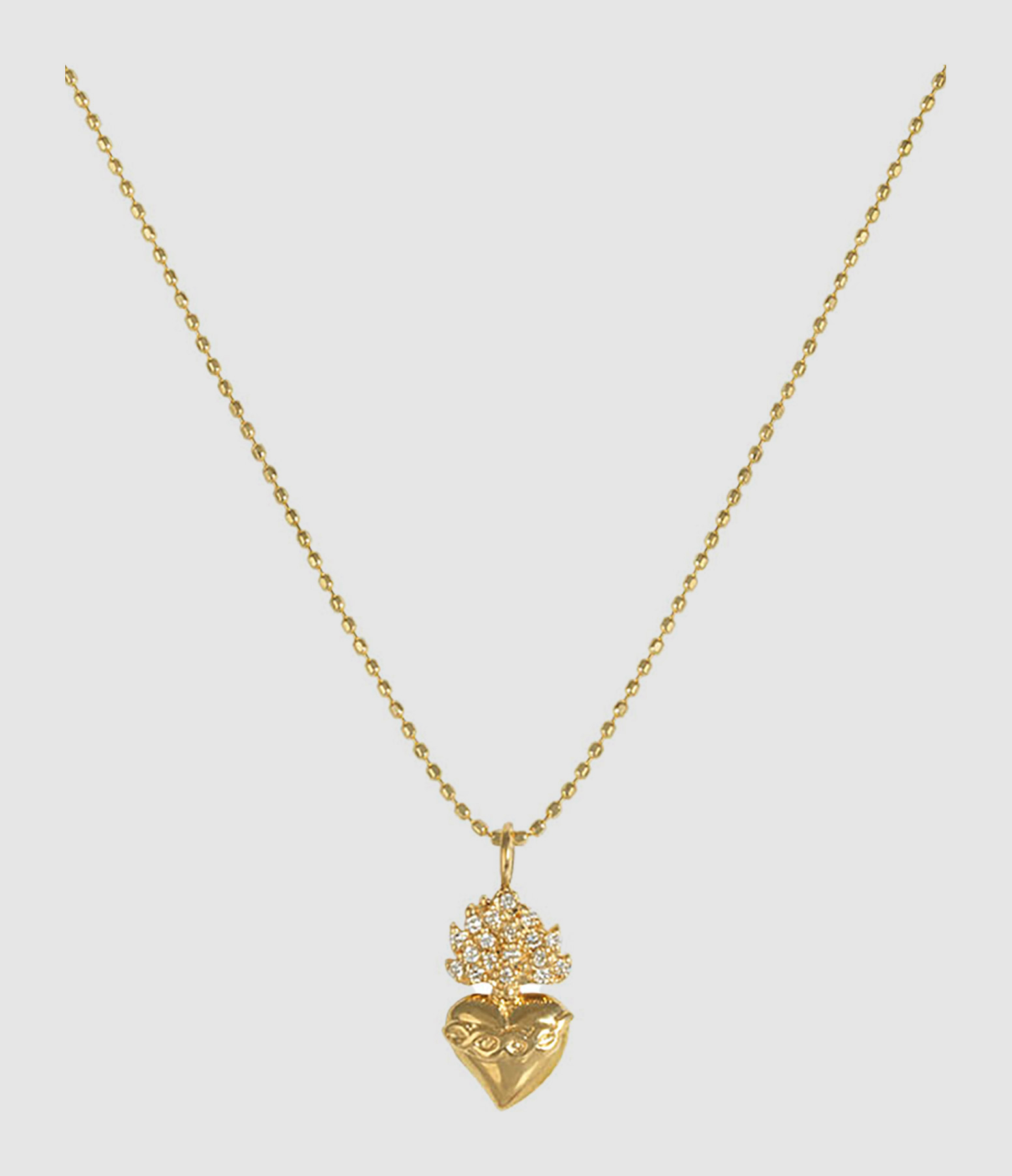 Sautoir Dessa Ex-Voto Cœur Diamants Or Jaune