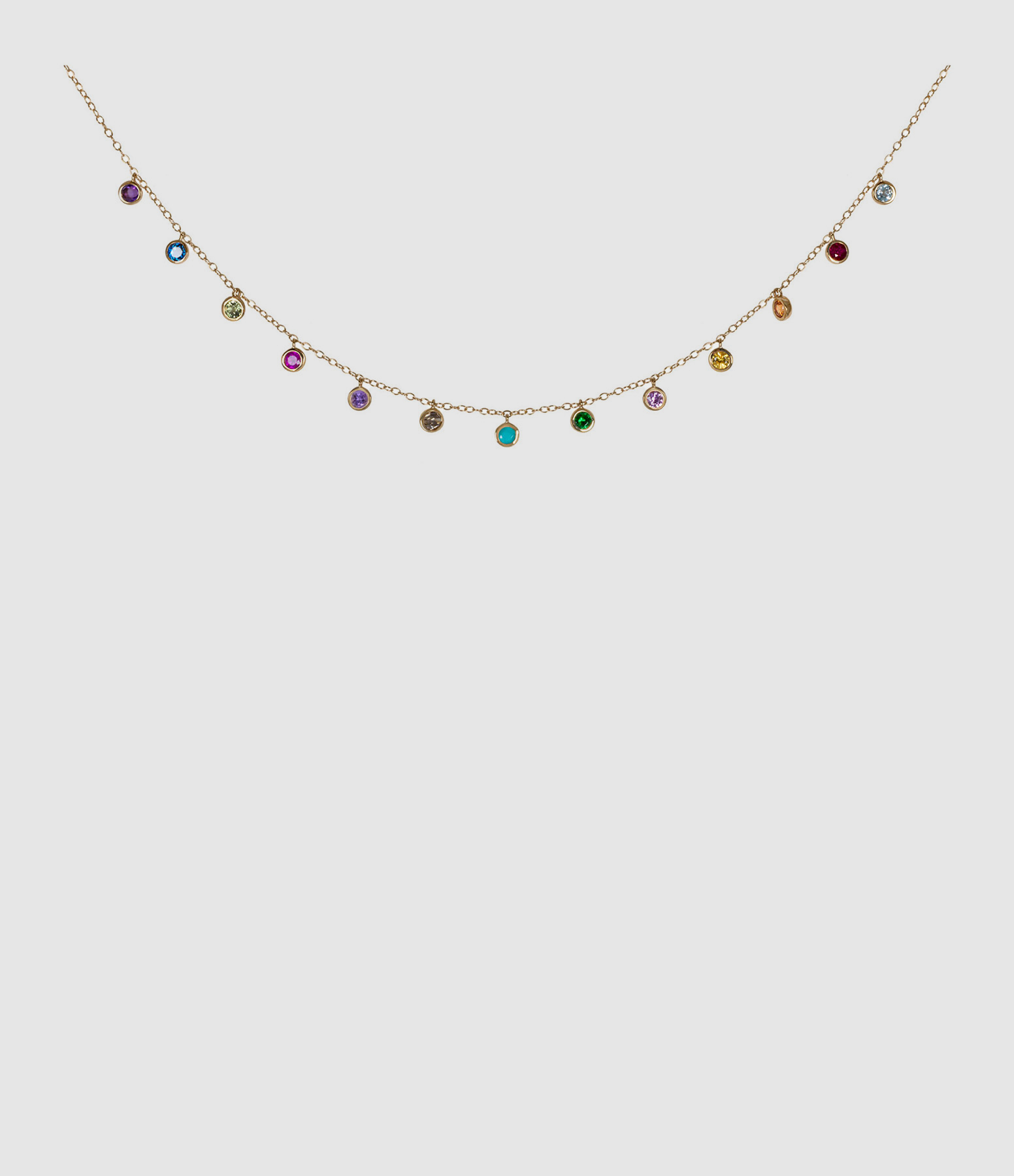 Collier 13 Pierres Or Jaune