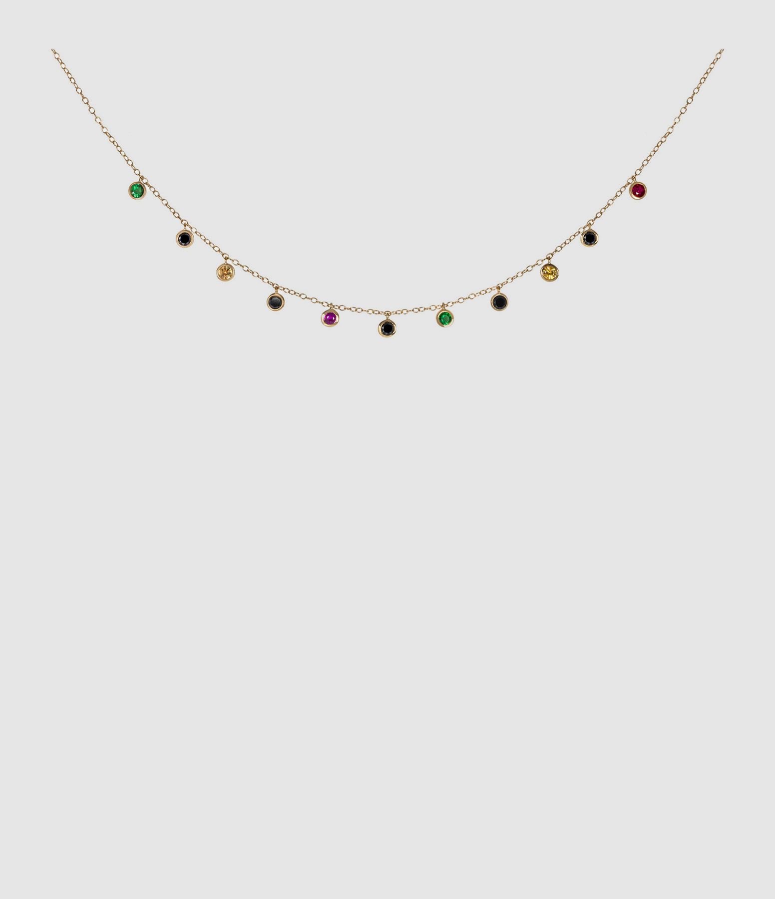 Collier 11 Rasta Pierres Or 